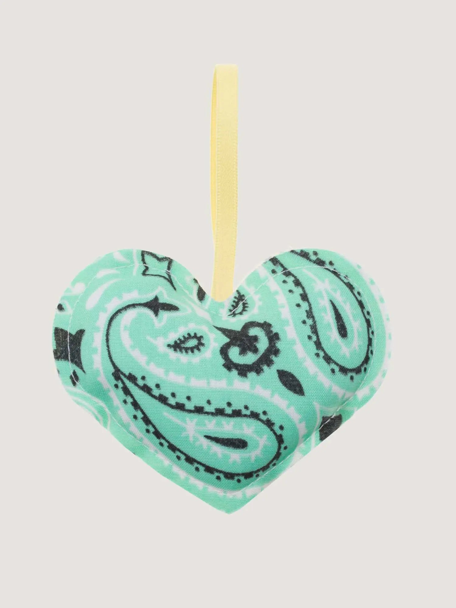 Christmas bauble - HEART - Mint / Pale Yellow