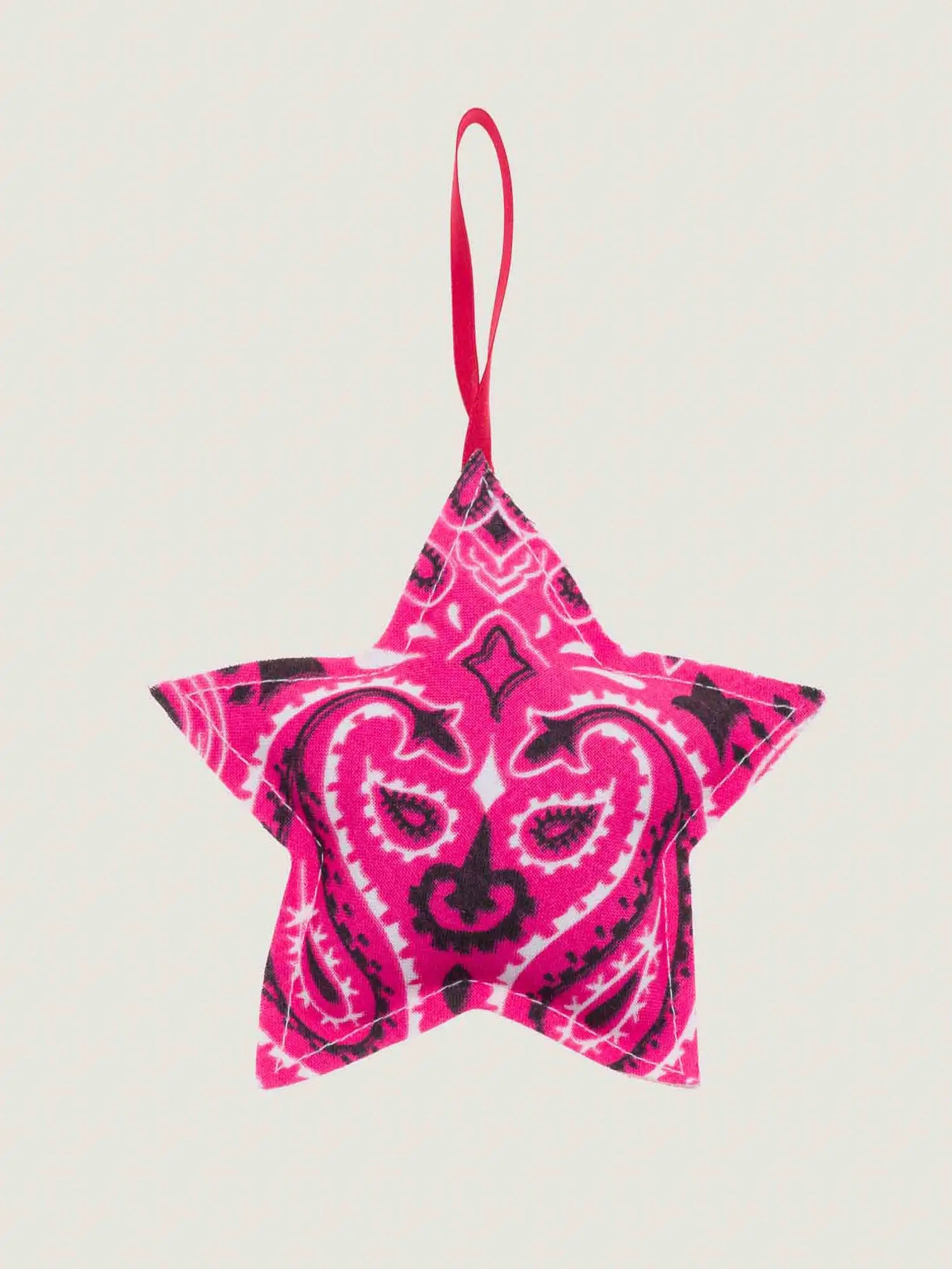 Christmas bauble - STAR - Fuchsia / Strawberry