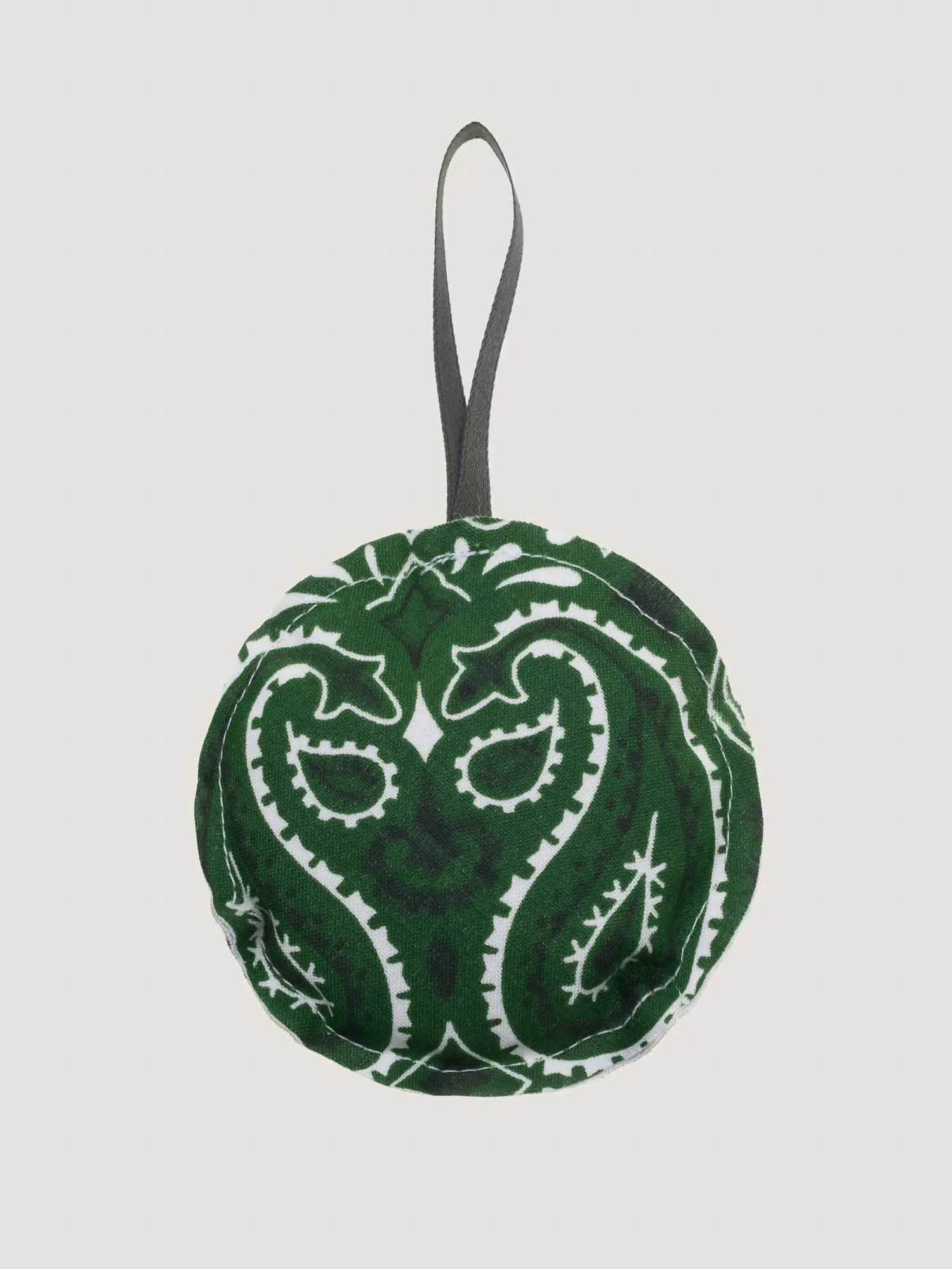 Christmas bauble - ROUND - Weekend Green / Beige