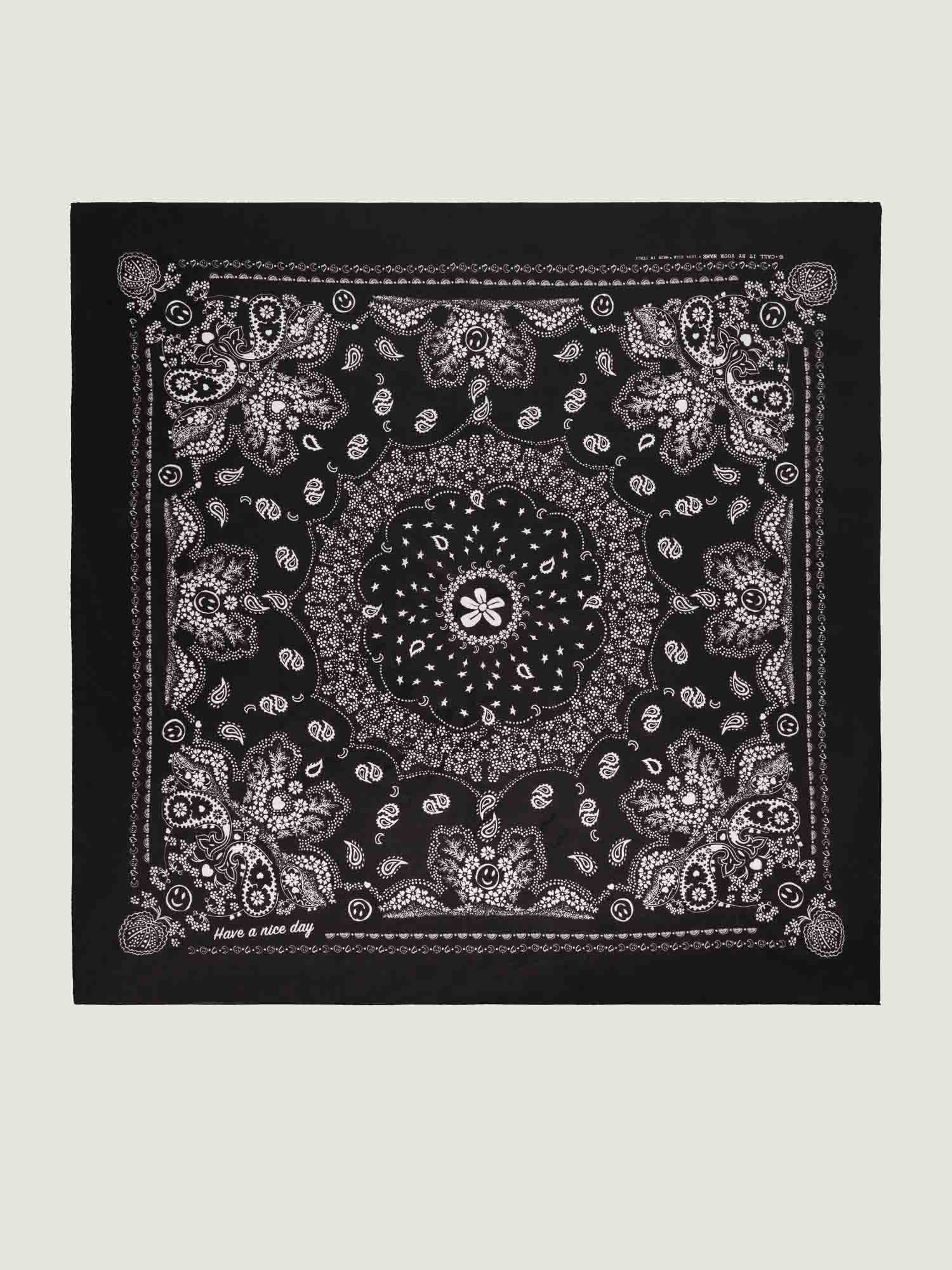Bandana en Soie - BLACK - Grand Modèle