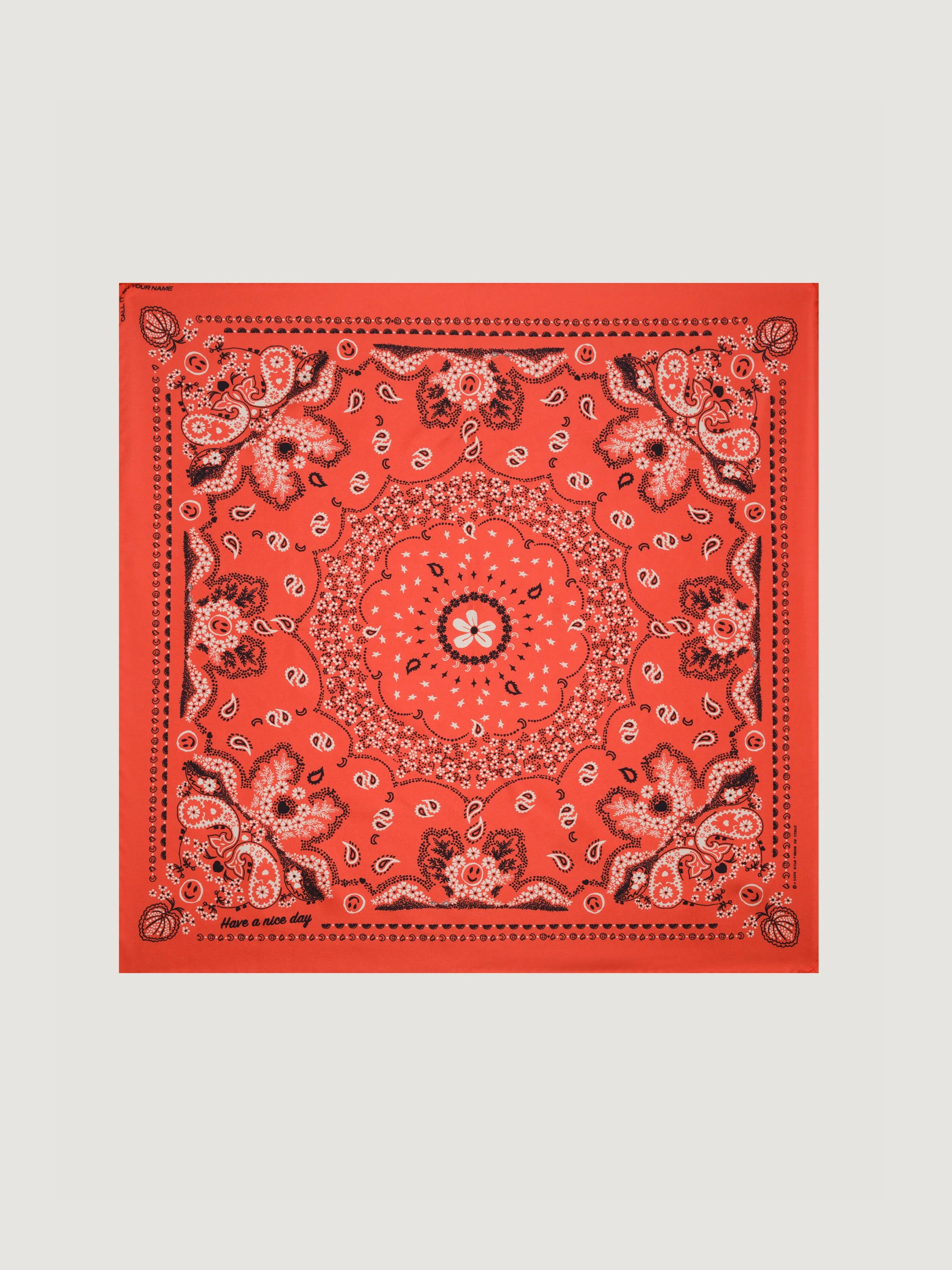 Bandana en Soie - CORAIL - Petit Modèle