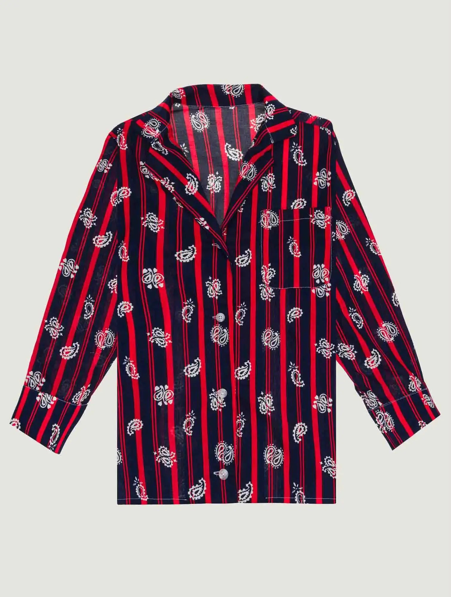 Chemise Rayée - PAISLEY - Navy / Real Red