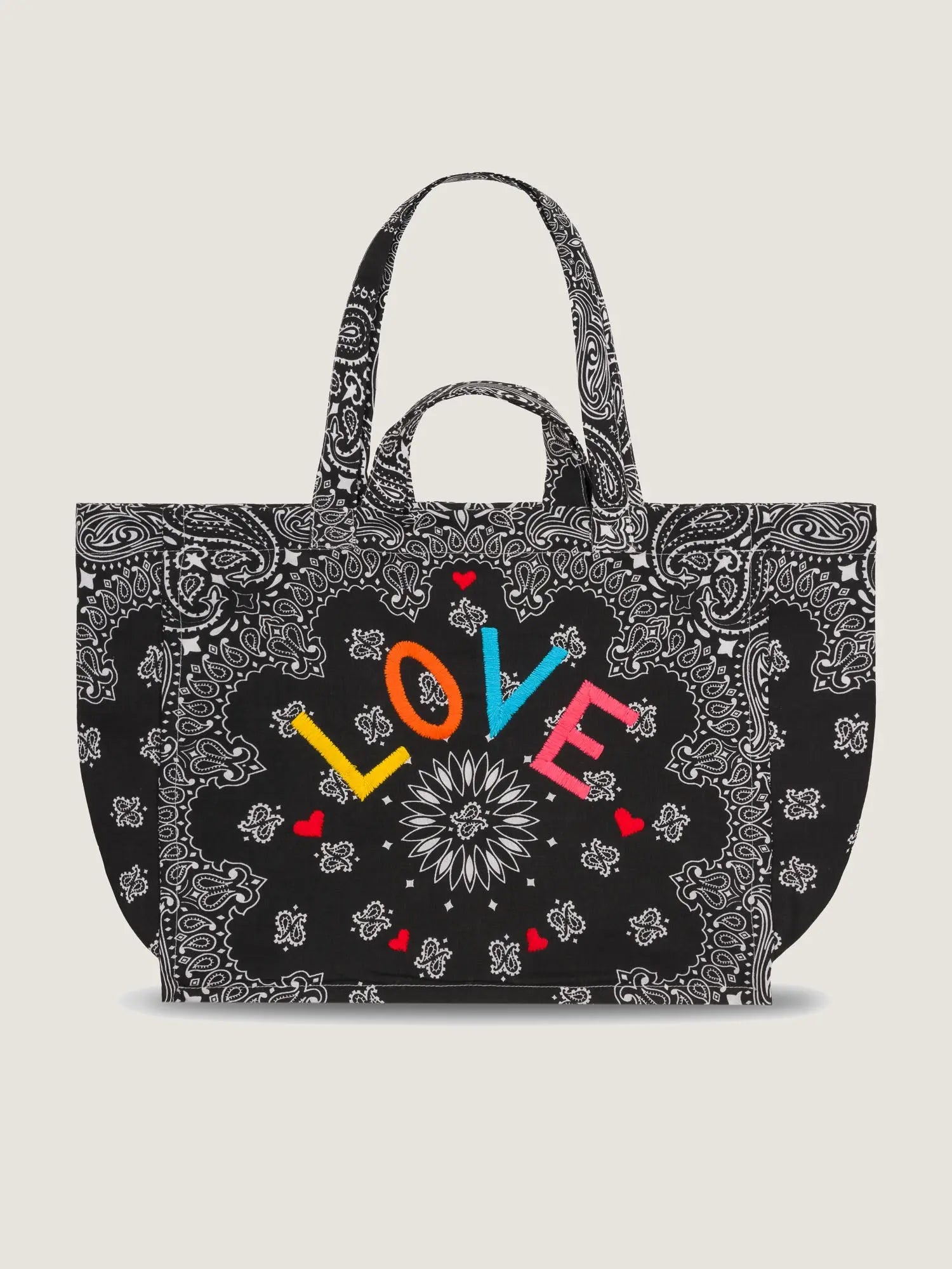 Maxi Cabas Matelassé - LOVE - All Black