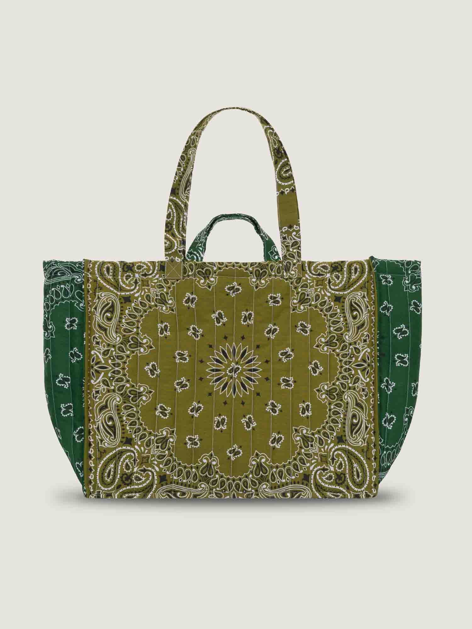 Maxi Cabas Matelassé - MULTI-EMOJIS - Bronze / Vert Week-End