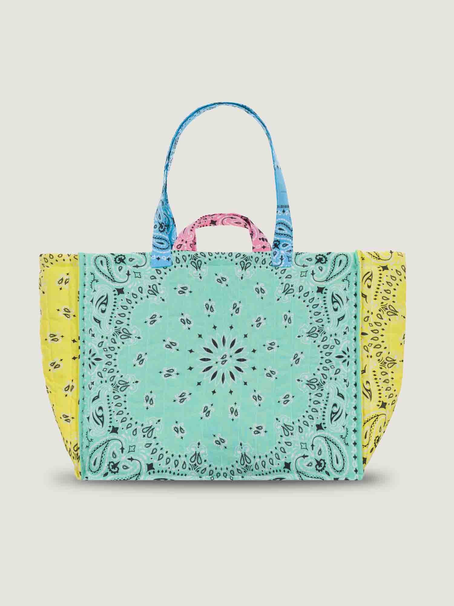 Maxi Cabas Matelassé - MULTI-EMOJIS - Mint / Colorblock