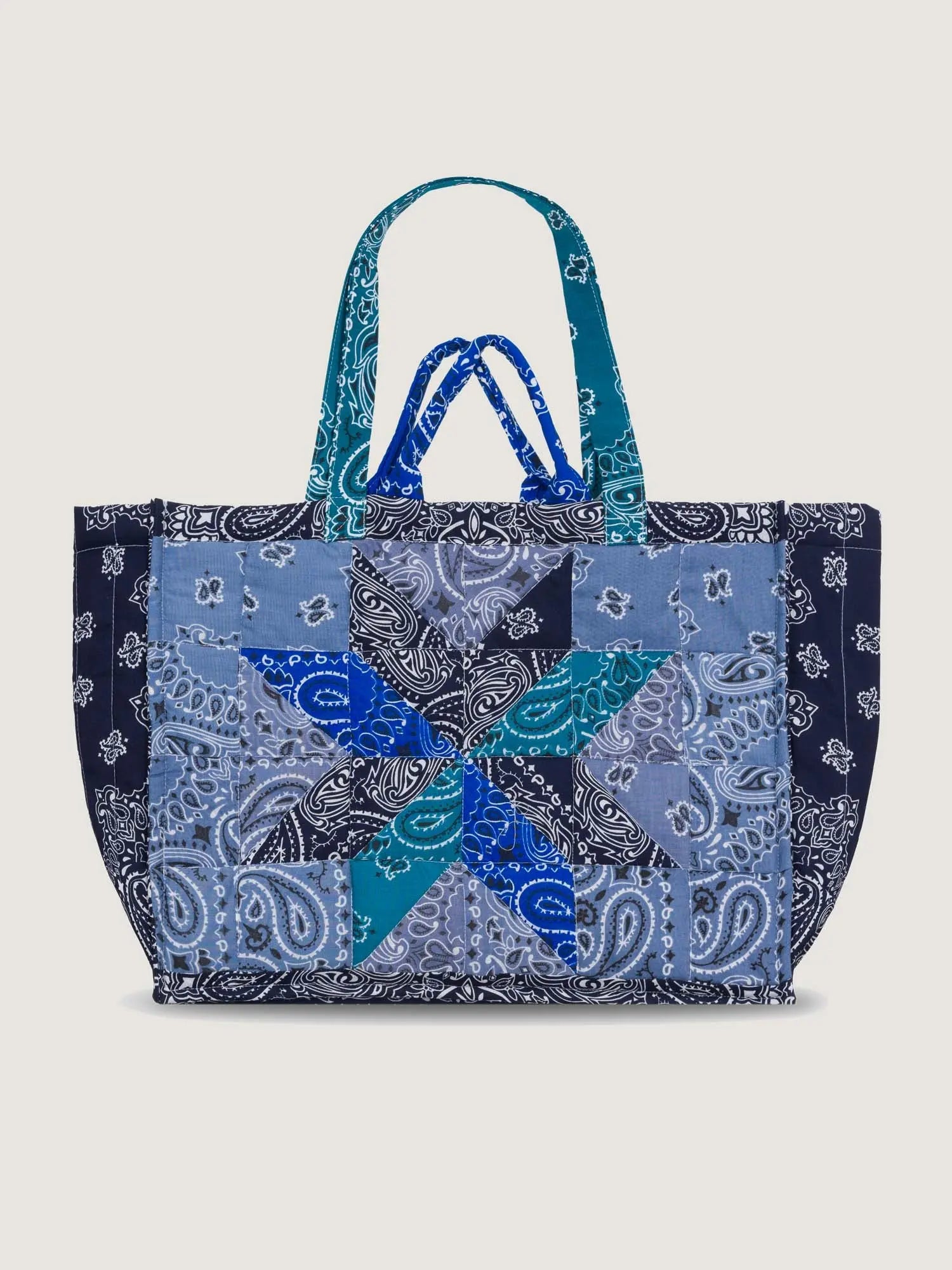Maxi Cabas Matelassé - PATCHWORK - Chambray / Navy