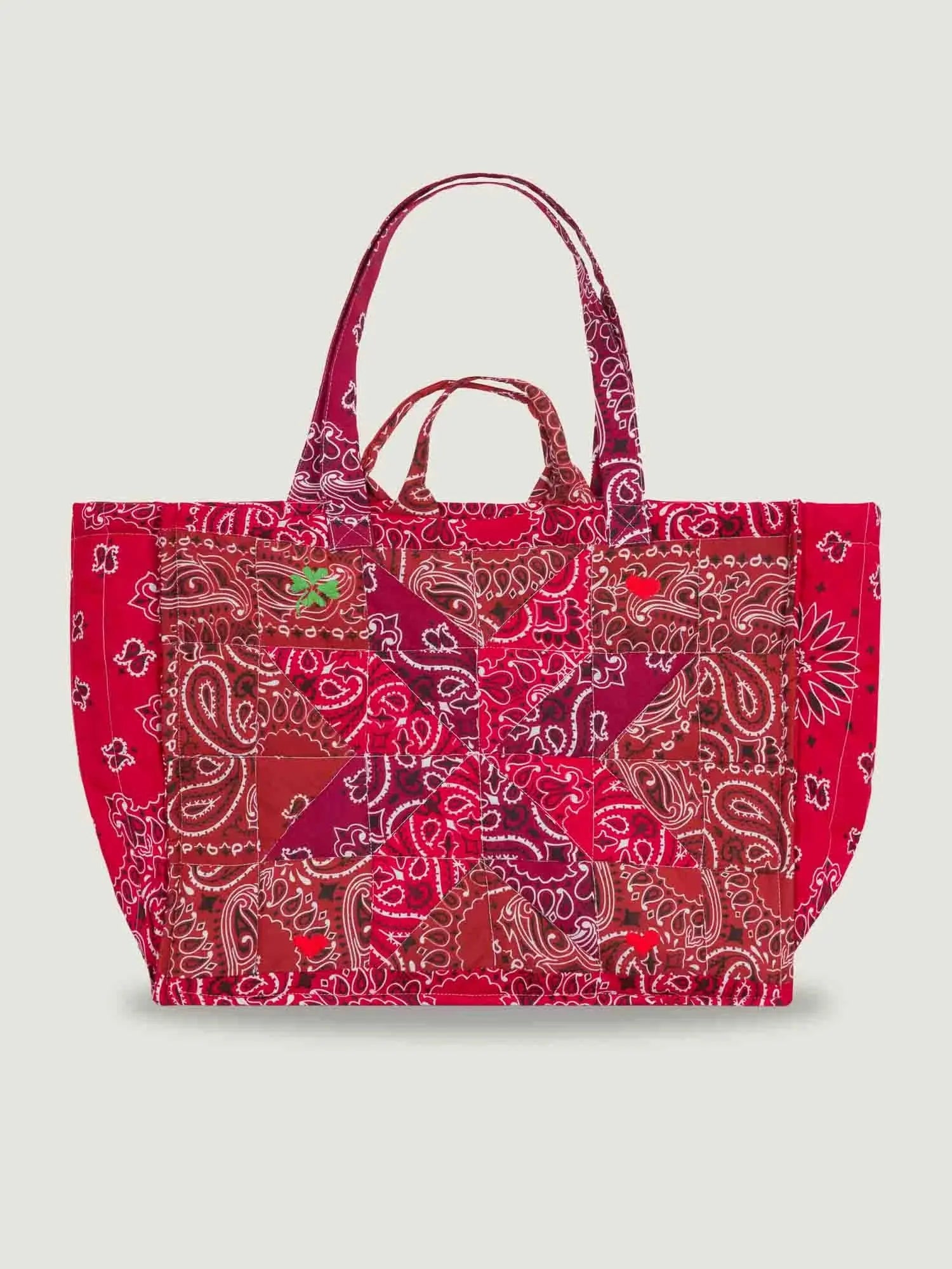 Maxi Cabas Matelassé - PATCHWORK - Vintage red / Real red