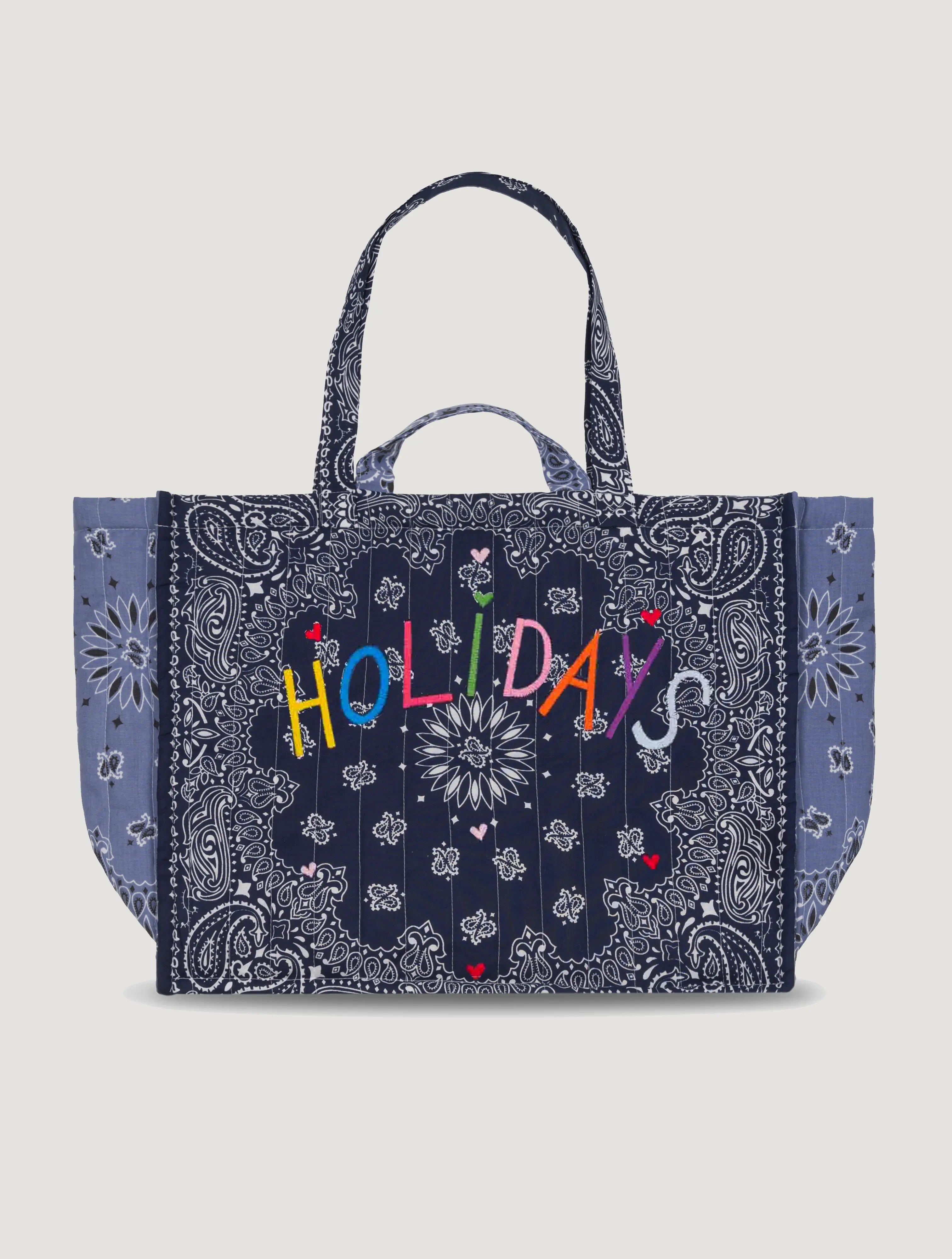 Maxi Cabas Matelassé - HOLIDAYS - Navy / Chambray