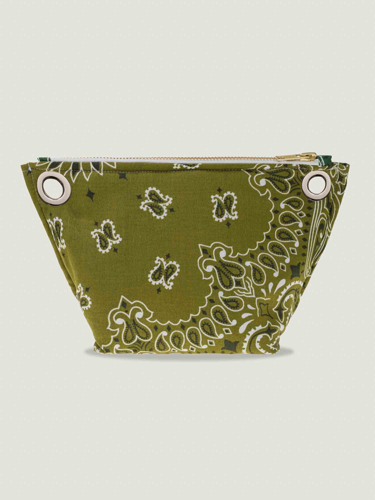 Mini Pochette Œillets - Bronze / Vert Week-End
