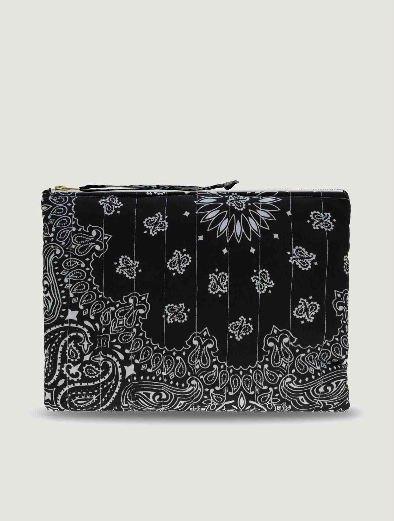 Pochette Patchwork - HAPPY FACE - All Black