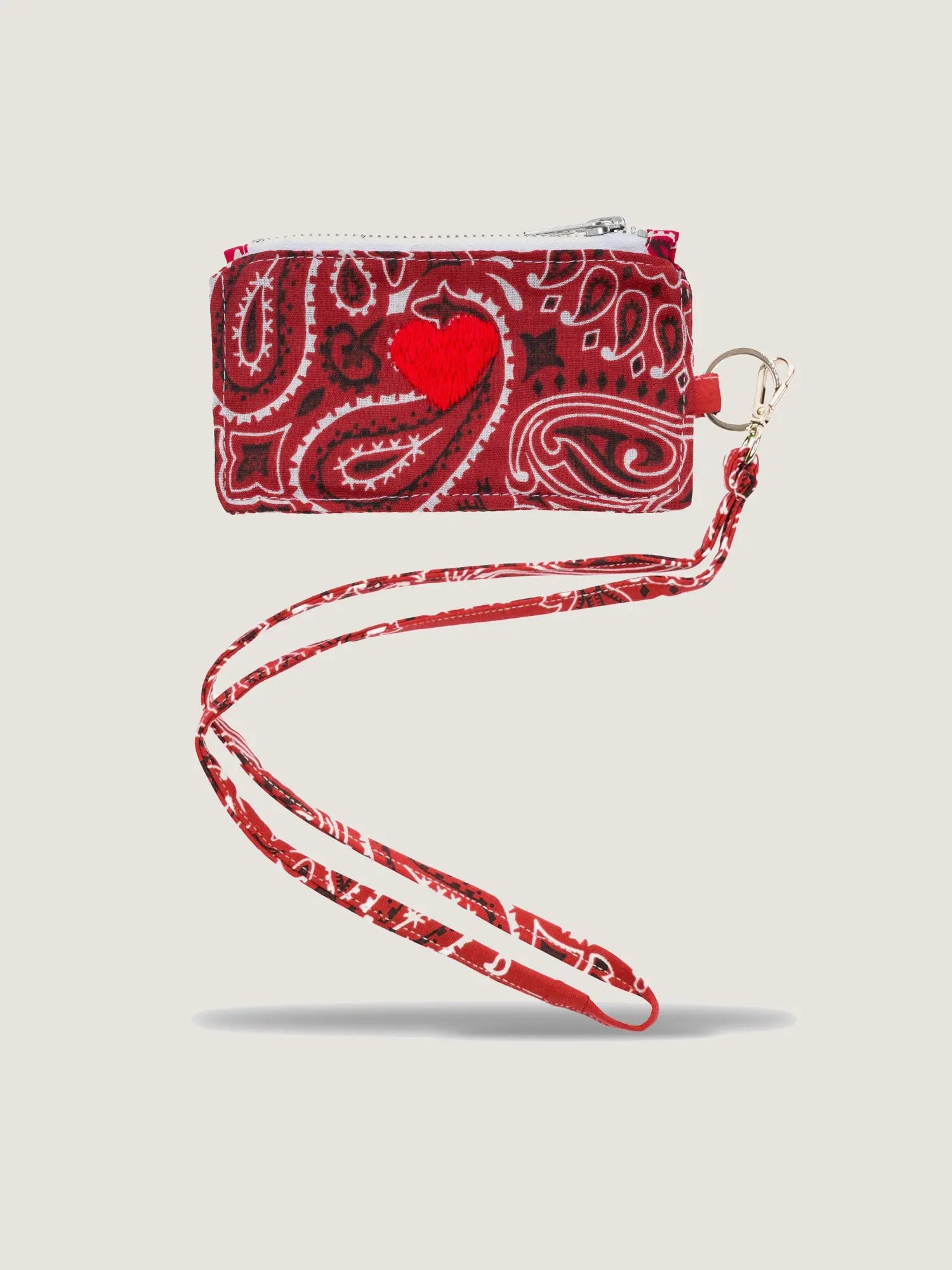 Card Holder - HEART - Vintage Red / Real Red