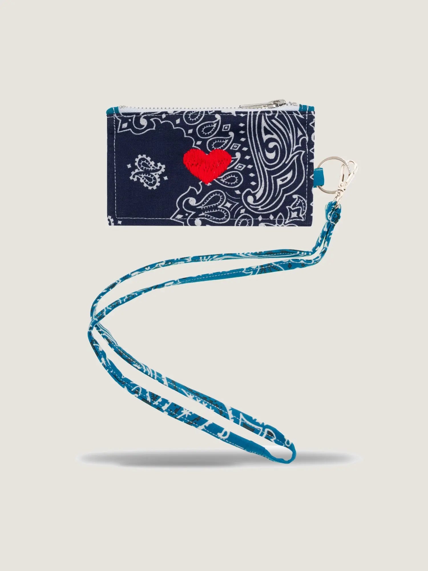 Card Holder - HEART - Navy / Petrol