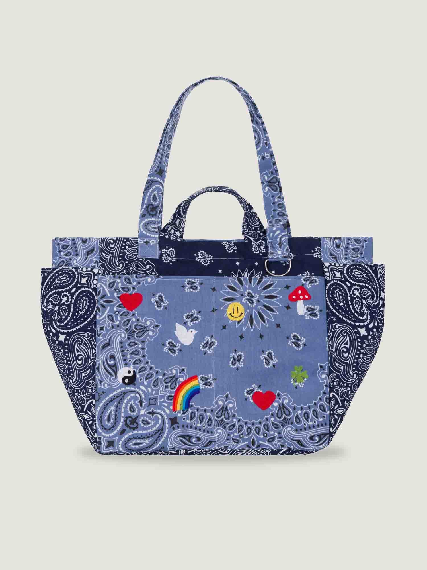Sac Picnic - MULTI-EMOJIS -  Chambray / Navy