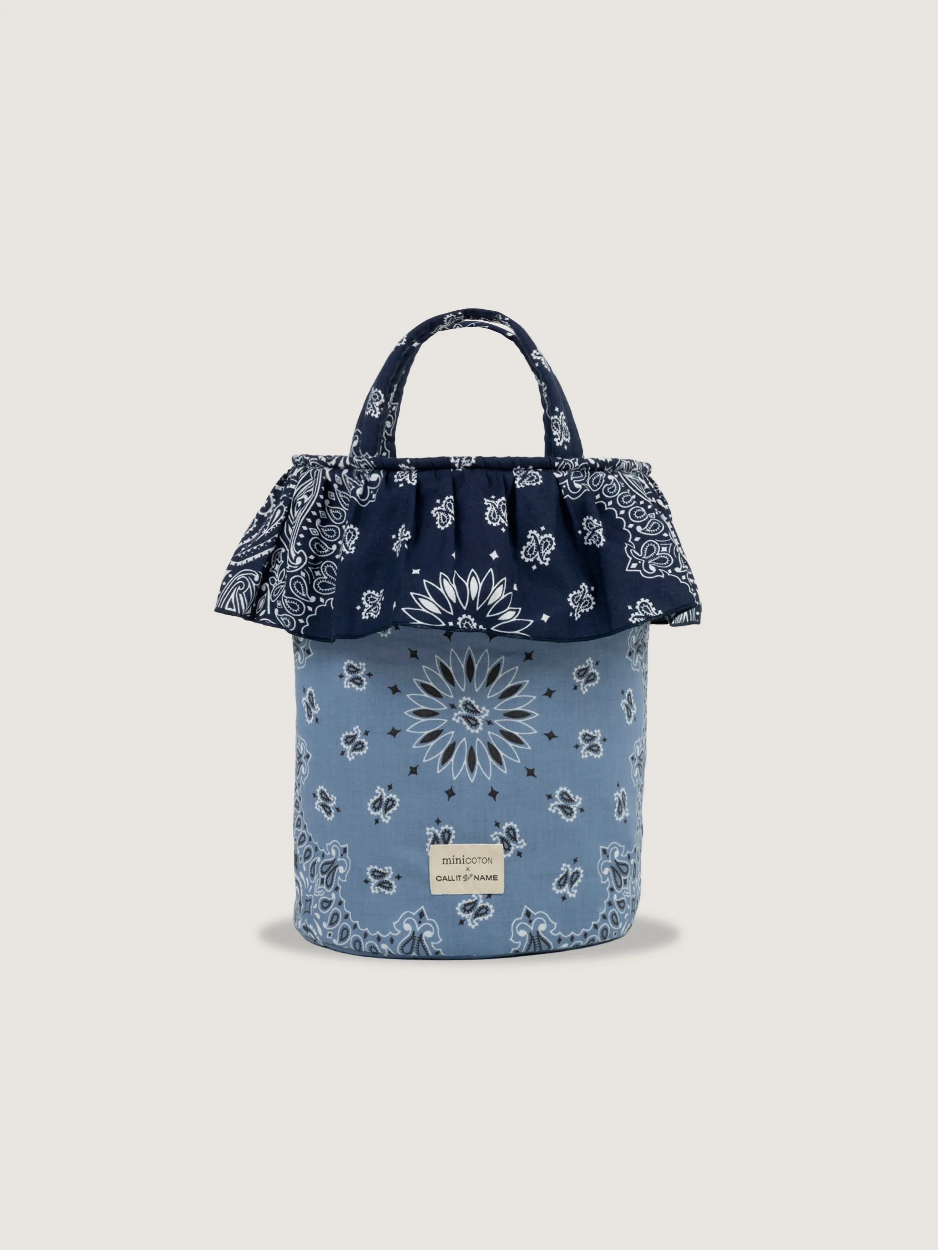 Basket bag - Minicoton - Chambray / Navy