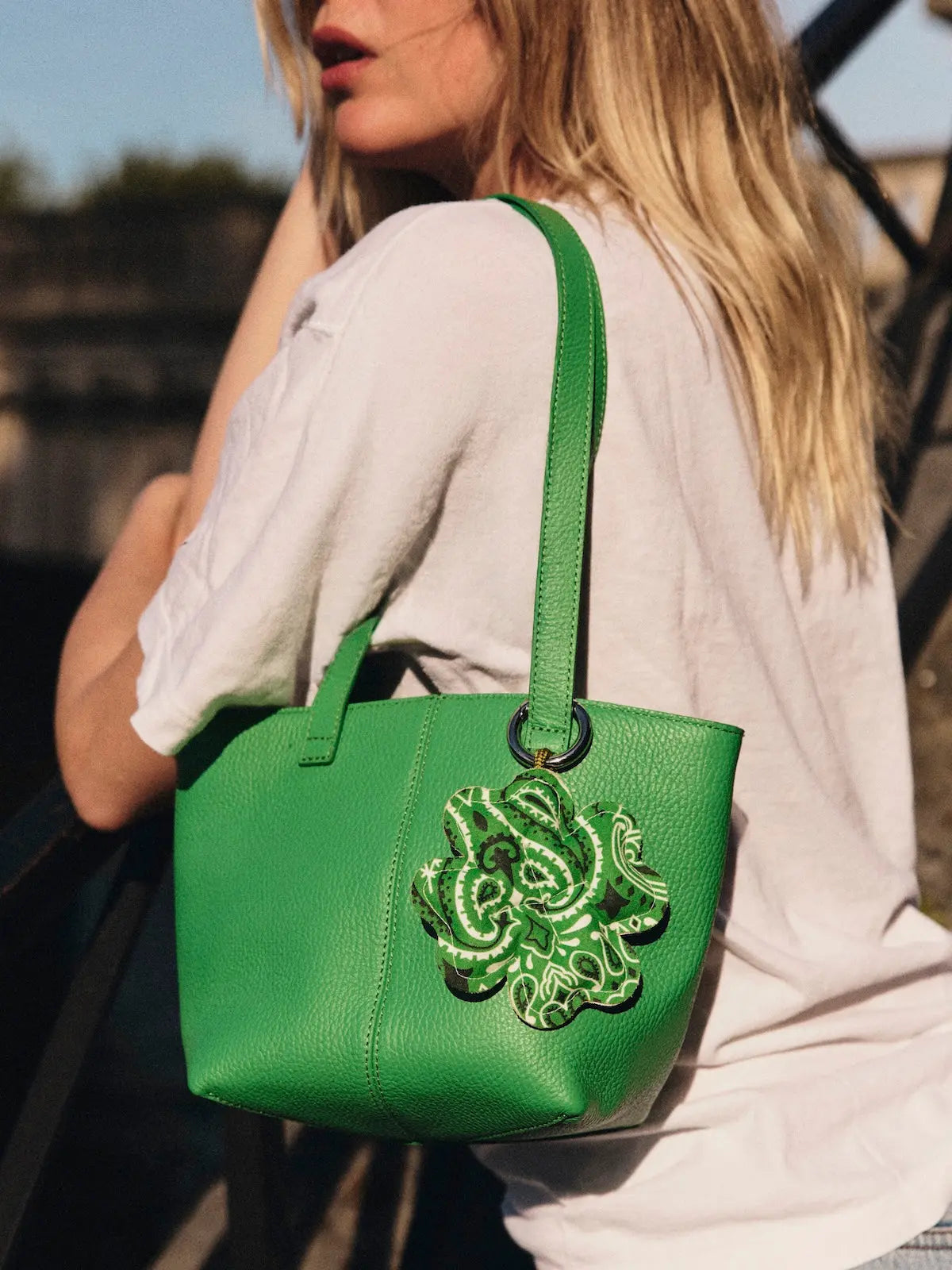 Sac Mini Tote Cuir - Vert Gazon