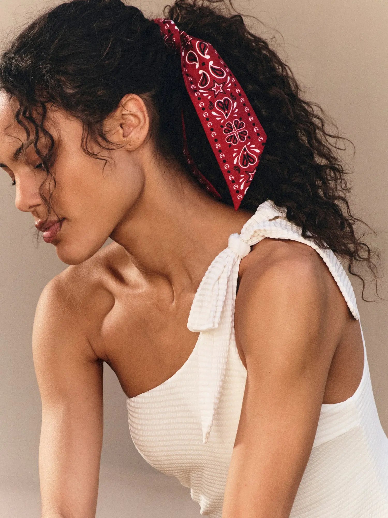Mini Foulard en Soie - Rouge