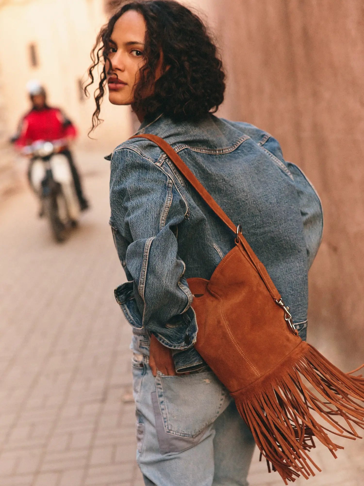 Sac Seau à franges - Brown