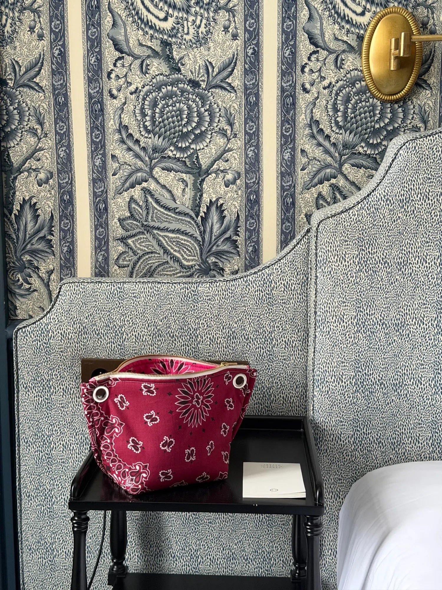 Pochette Œillets - Bordeaux / Fuchsia