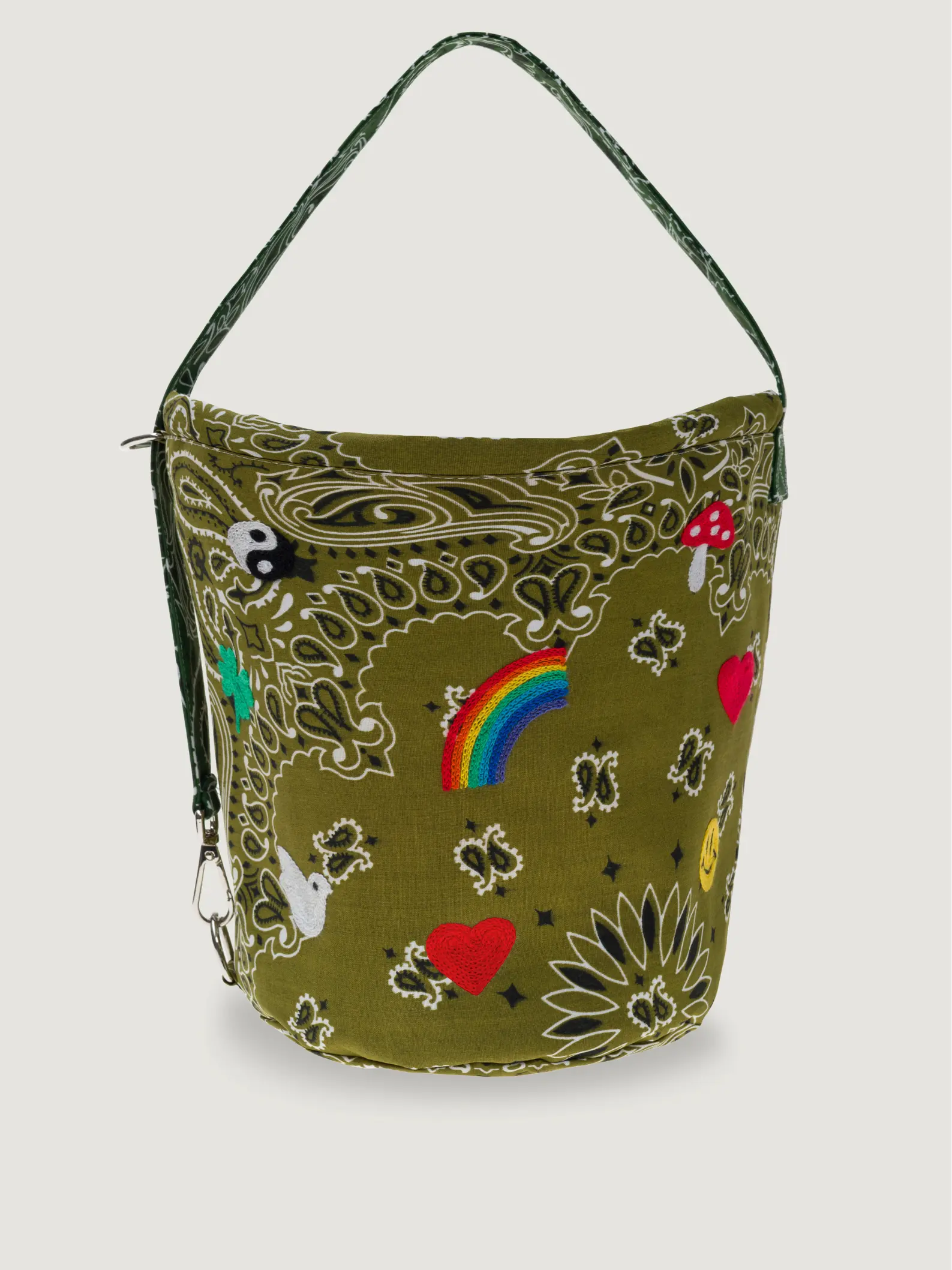 Seau Bag - MULTI-EMOJIS - Bronze / Weekend Green