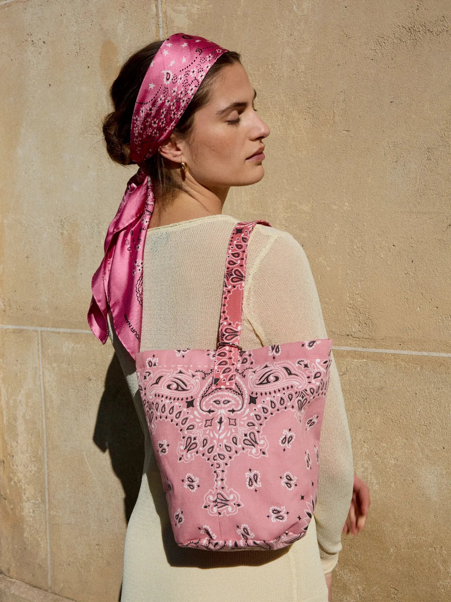 Seau Bag - Pale Pink / Strawberry Pink