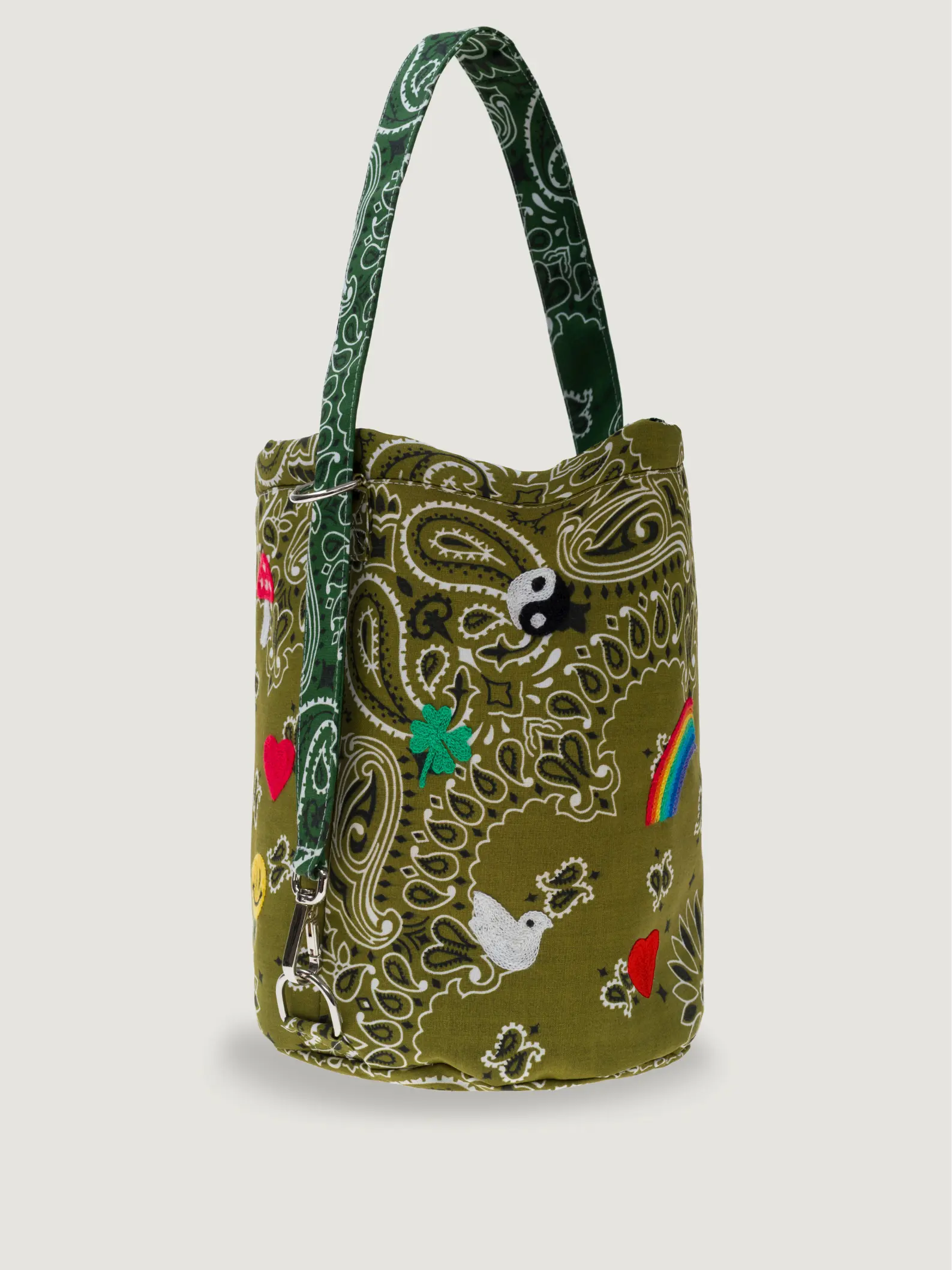 Seau Bag - MULTI-EMOJIS - Bronze / Weekend Green