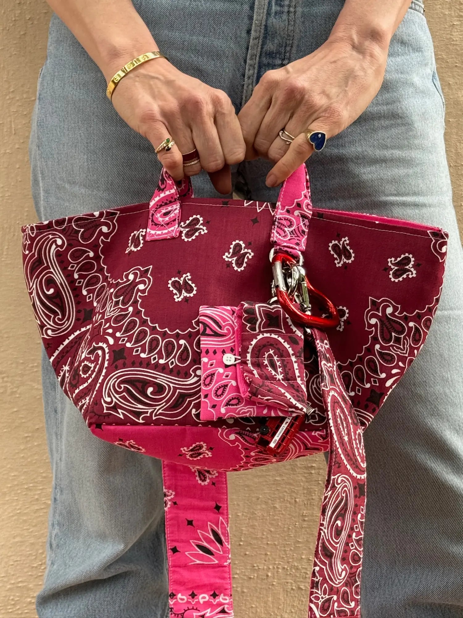 Mini Basket - Burgundy / Fuchsia