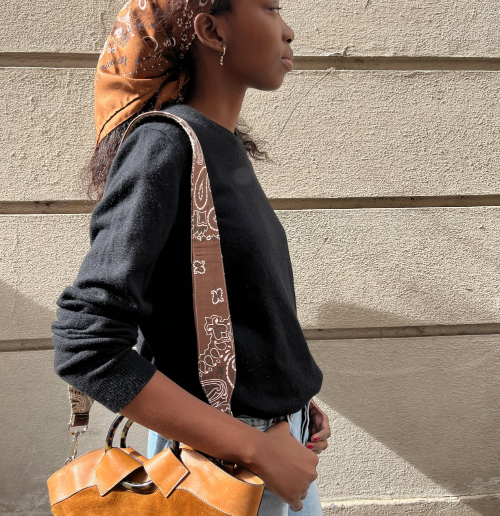 Large Bag Strap - Brown / Beige