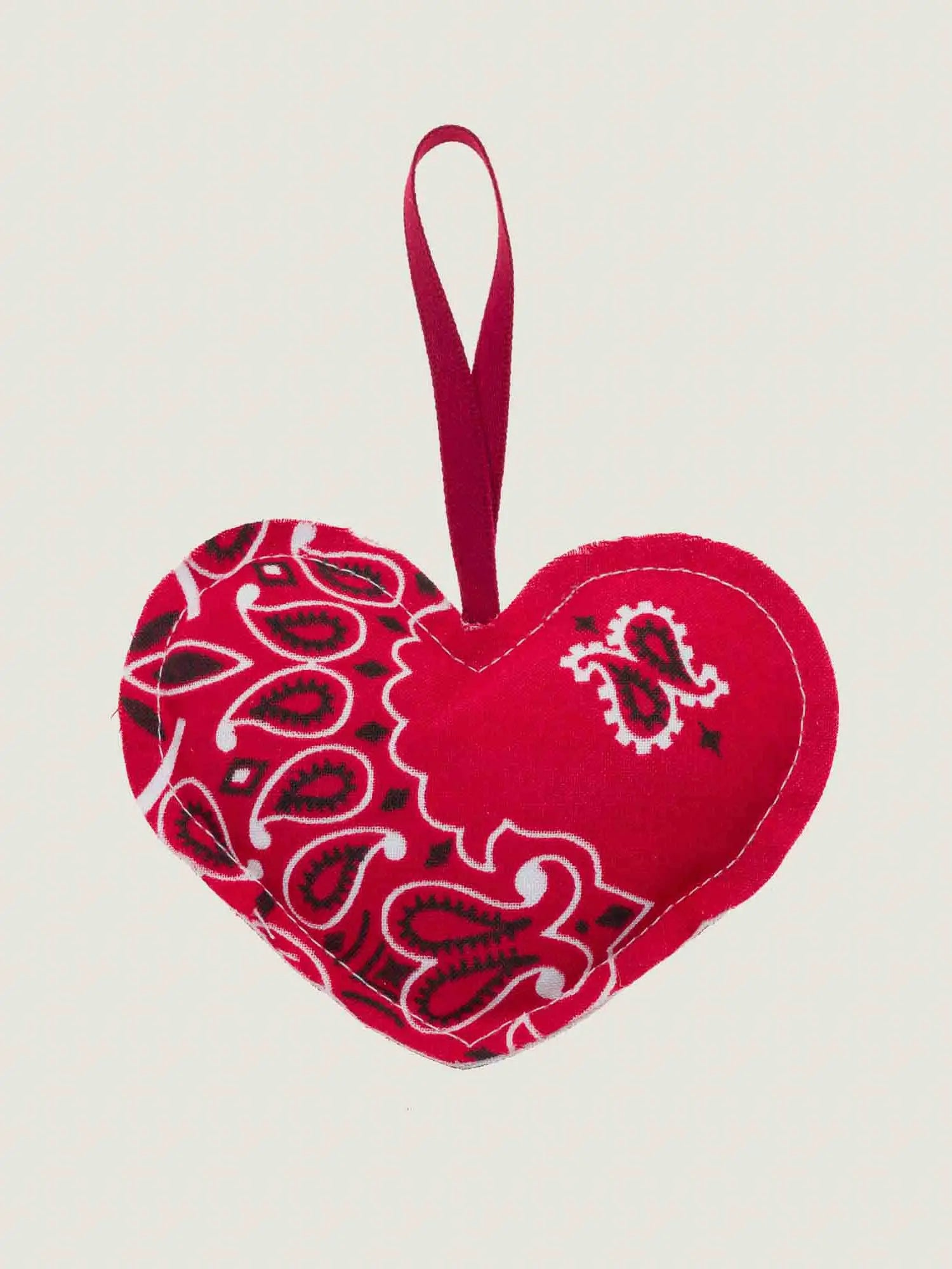 Christmas bauble - HEART - Vintage Red / Real Red