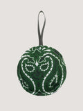 Christmas bauble - ROUND - Weekend Green / Beige