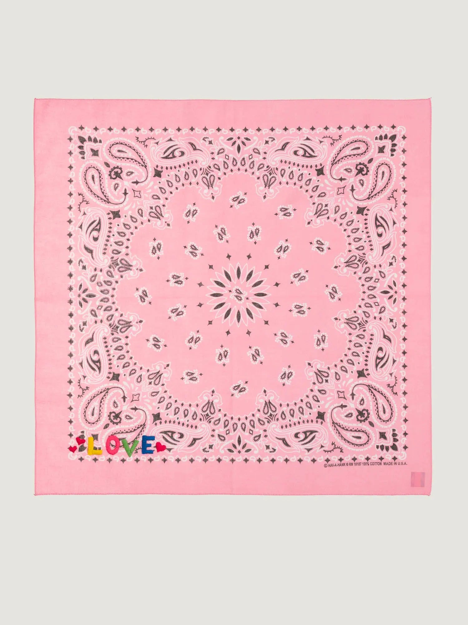 Bandana - Petite Broderie - LOVE - Pale Pink
