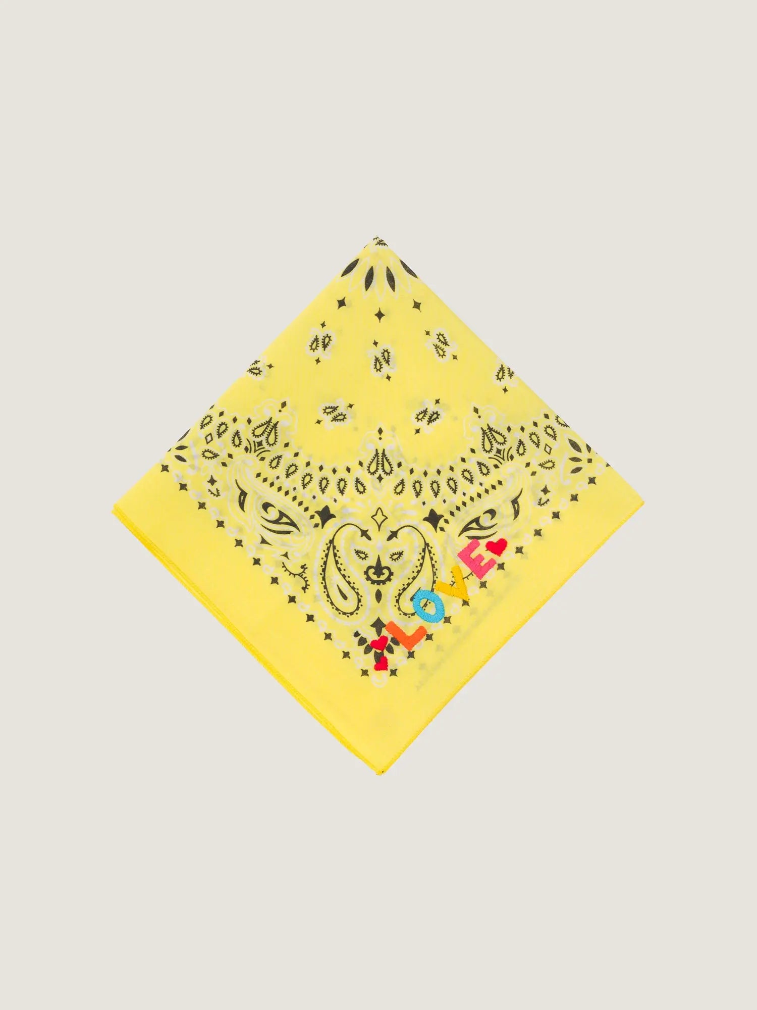 Bandana - Petite Broderie - LOVE - Pale Yellow