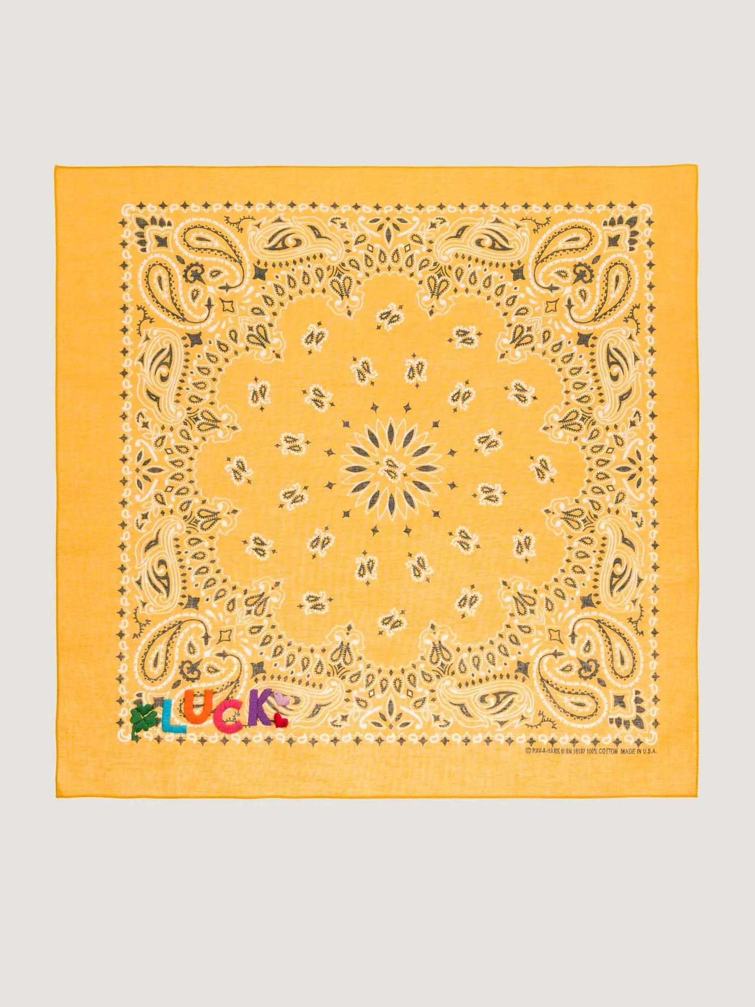 Bandana - Petite Broderie - LUCK - Moutarde