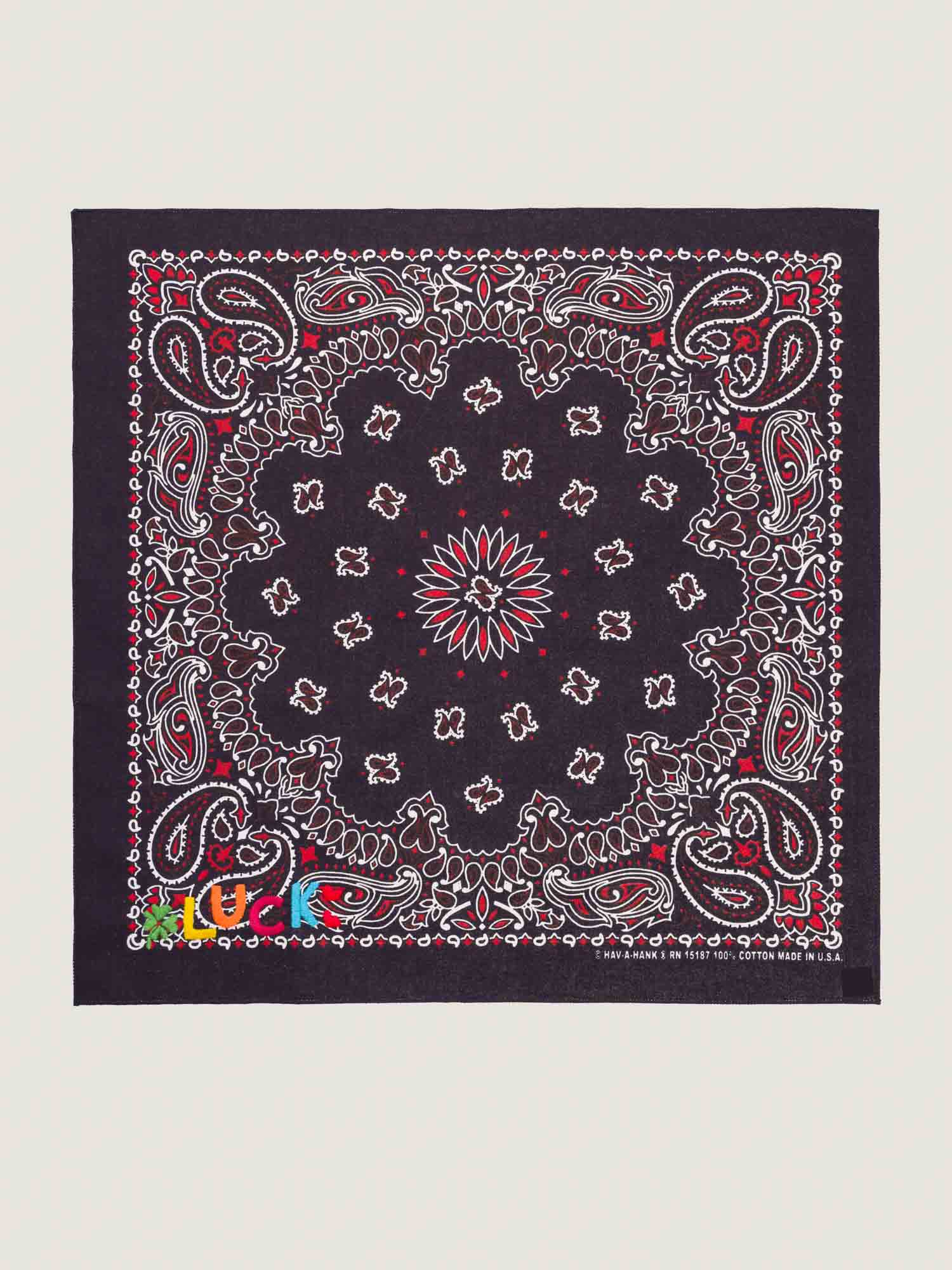 Bandana - Petite Broderie - LUCK - Red & Blue