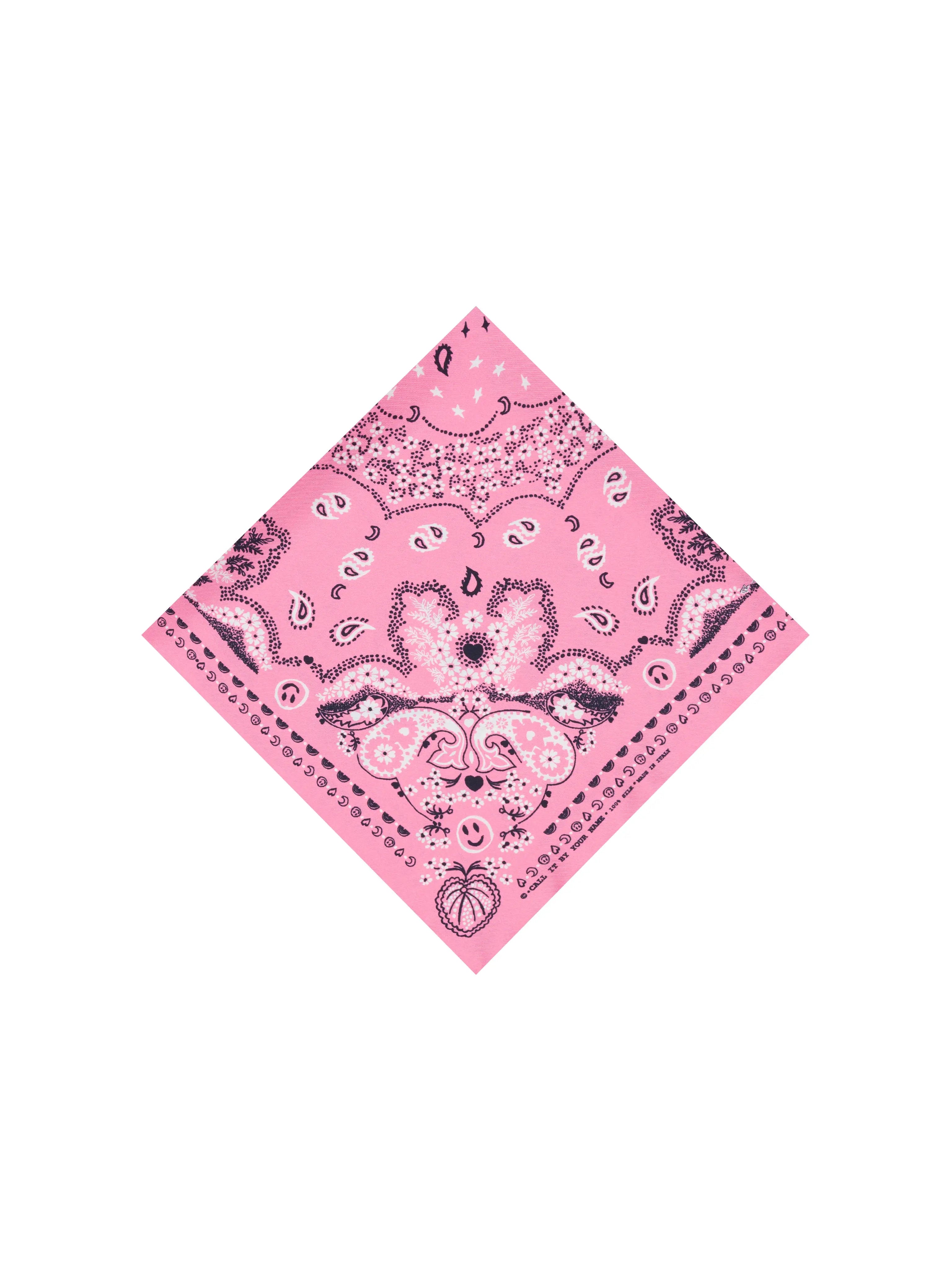 Bandana en Soie - ROSE - Petit Modèle