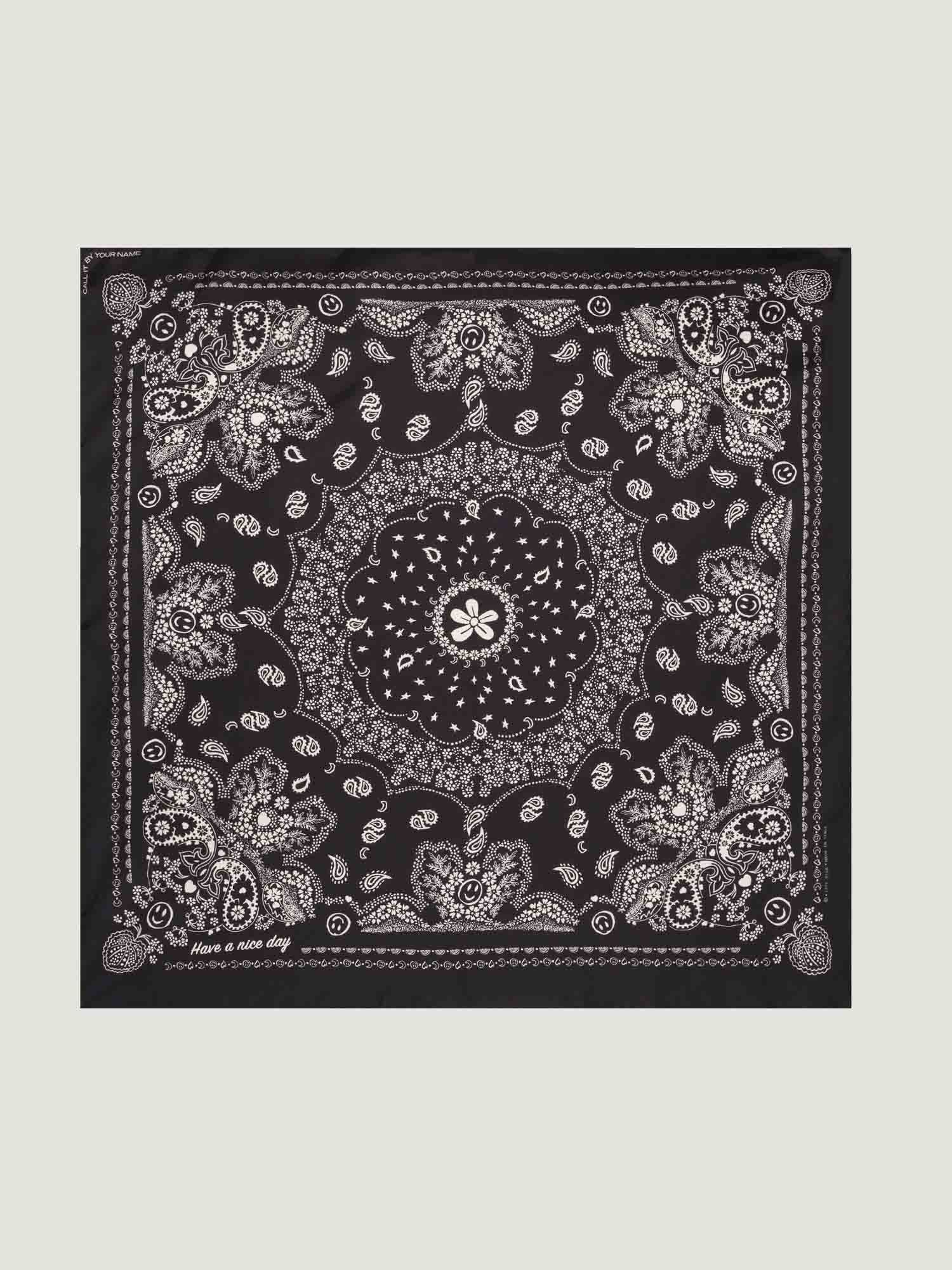 Silk Bandana - BLACK - Small Size