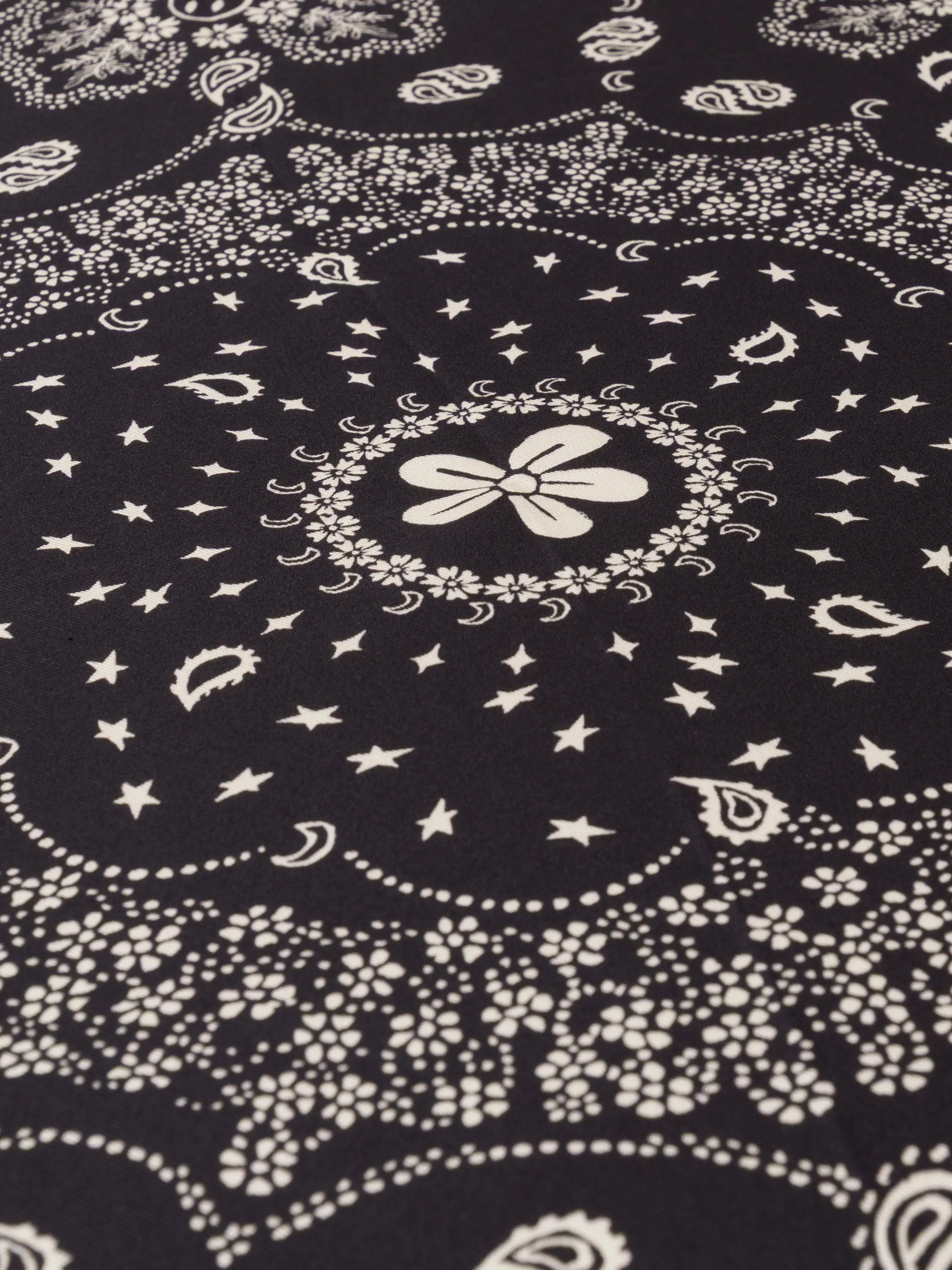 Silk Bandana - BLACK - Small Size