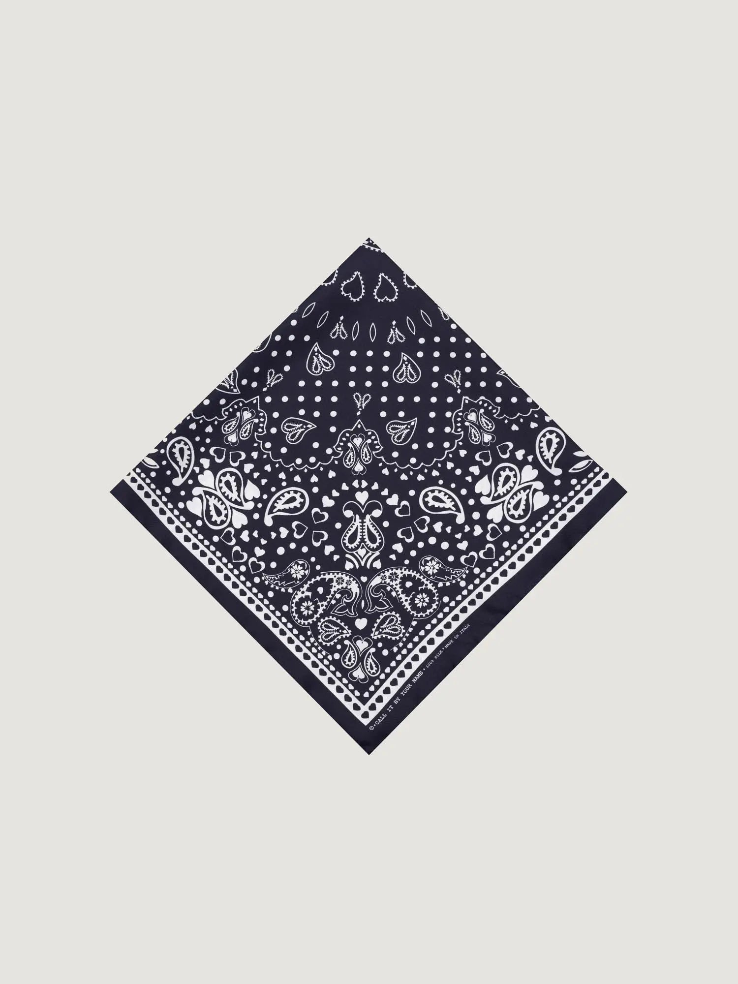 Silk bandana - BLACK MI COLAZON - Small Size