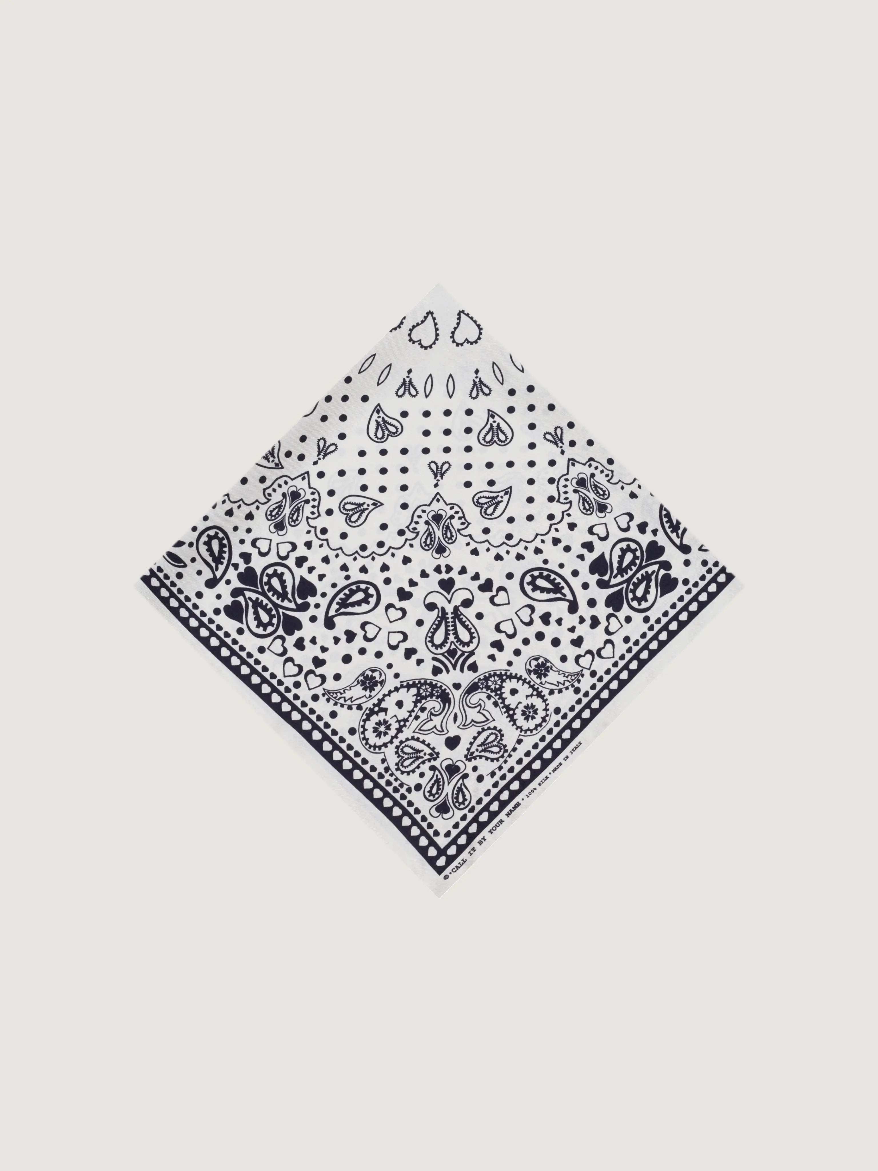 Bandana en Soie - BLANC MI COLAZON - Petit Modèle