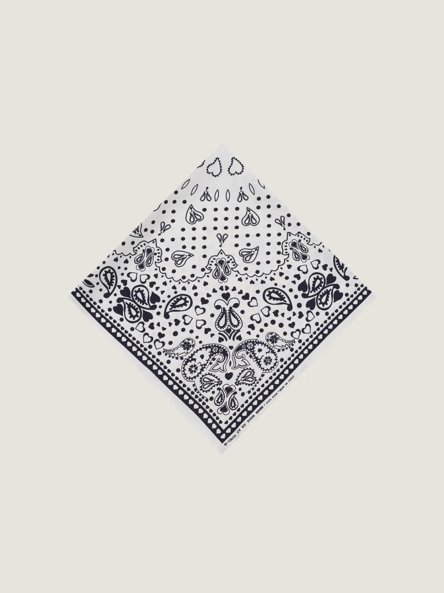 Bandana en Soie - BLANC MI COLAZON - Petit Modèle