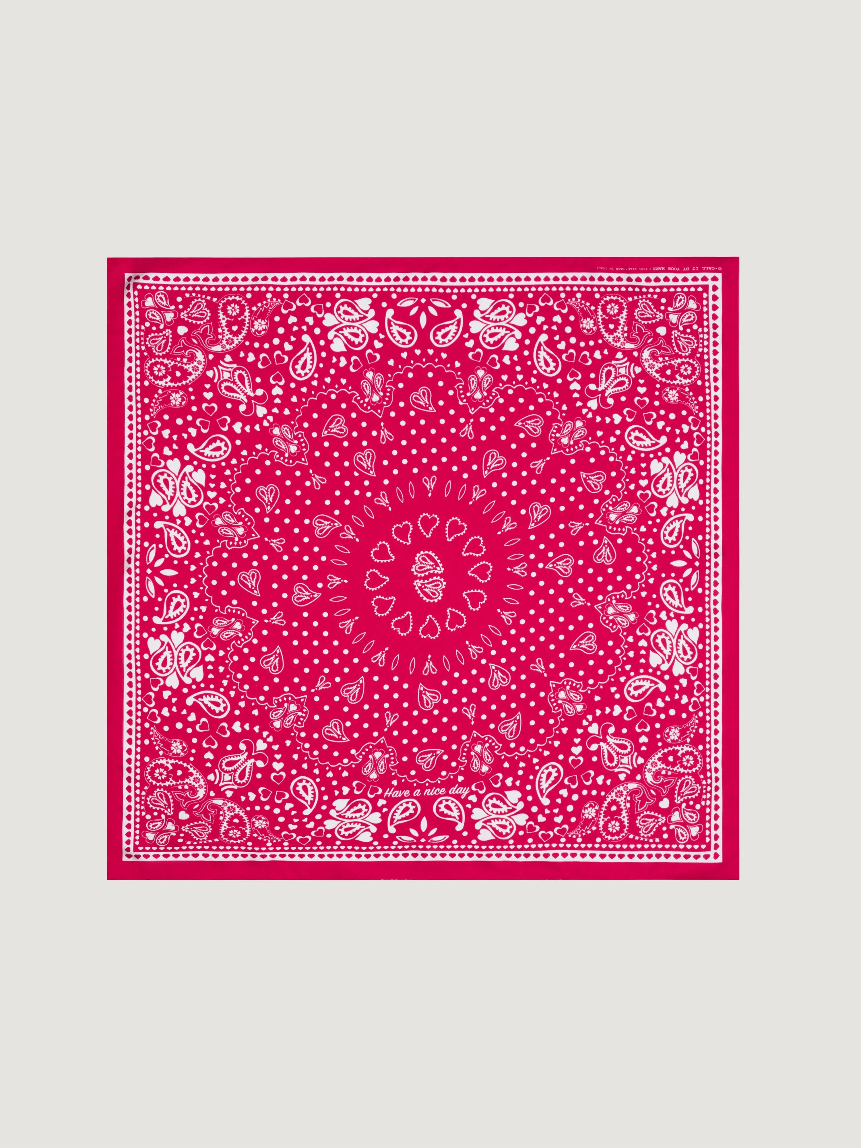 Bandana en Soie - ROUGE MI COLAZON - Petit Modèle