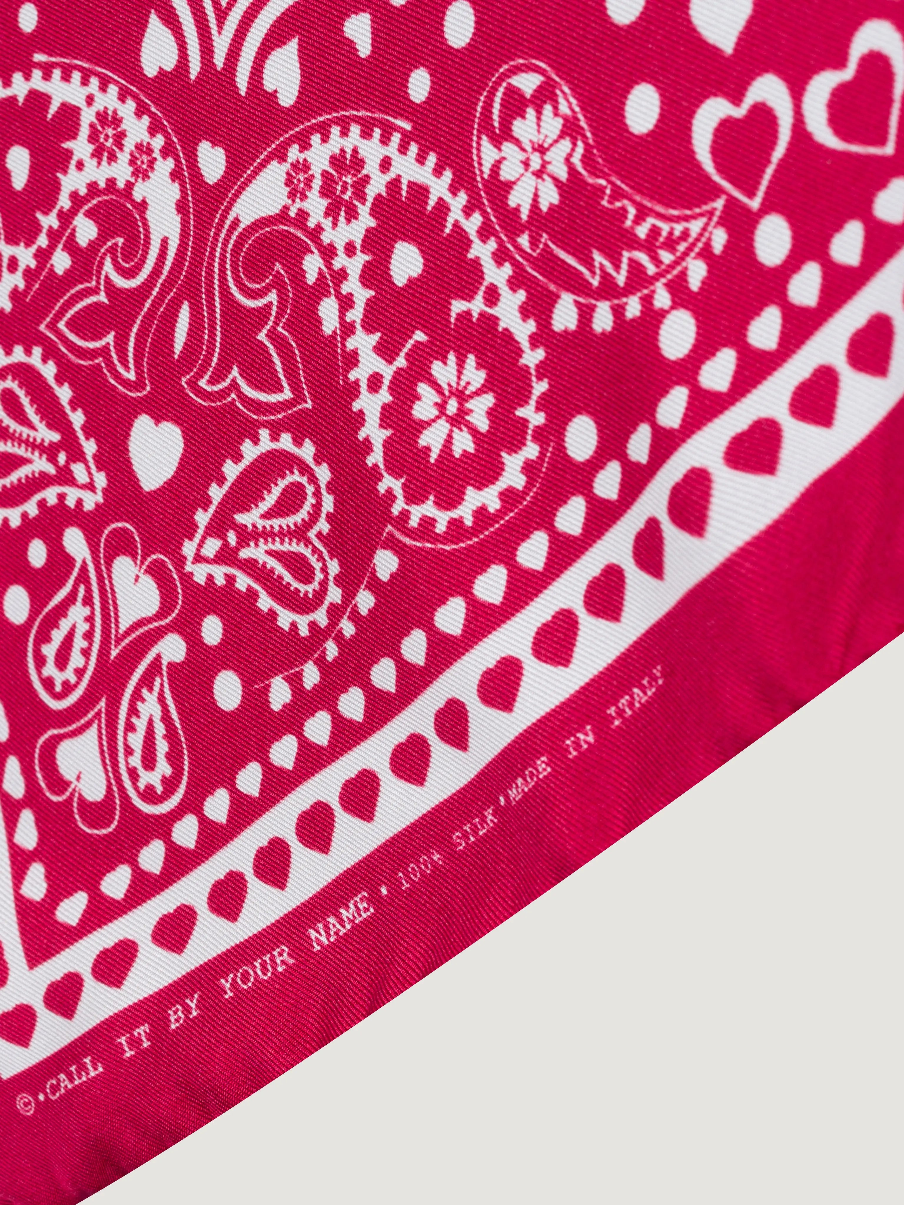 Bandana en Soie - ROUGE MI COLAZON - Petit Modèle