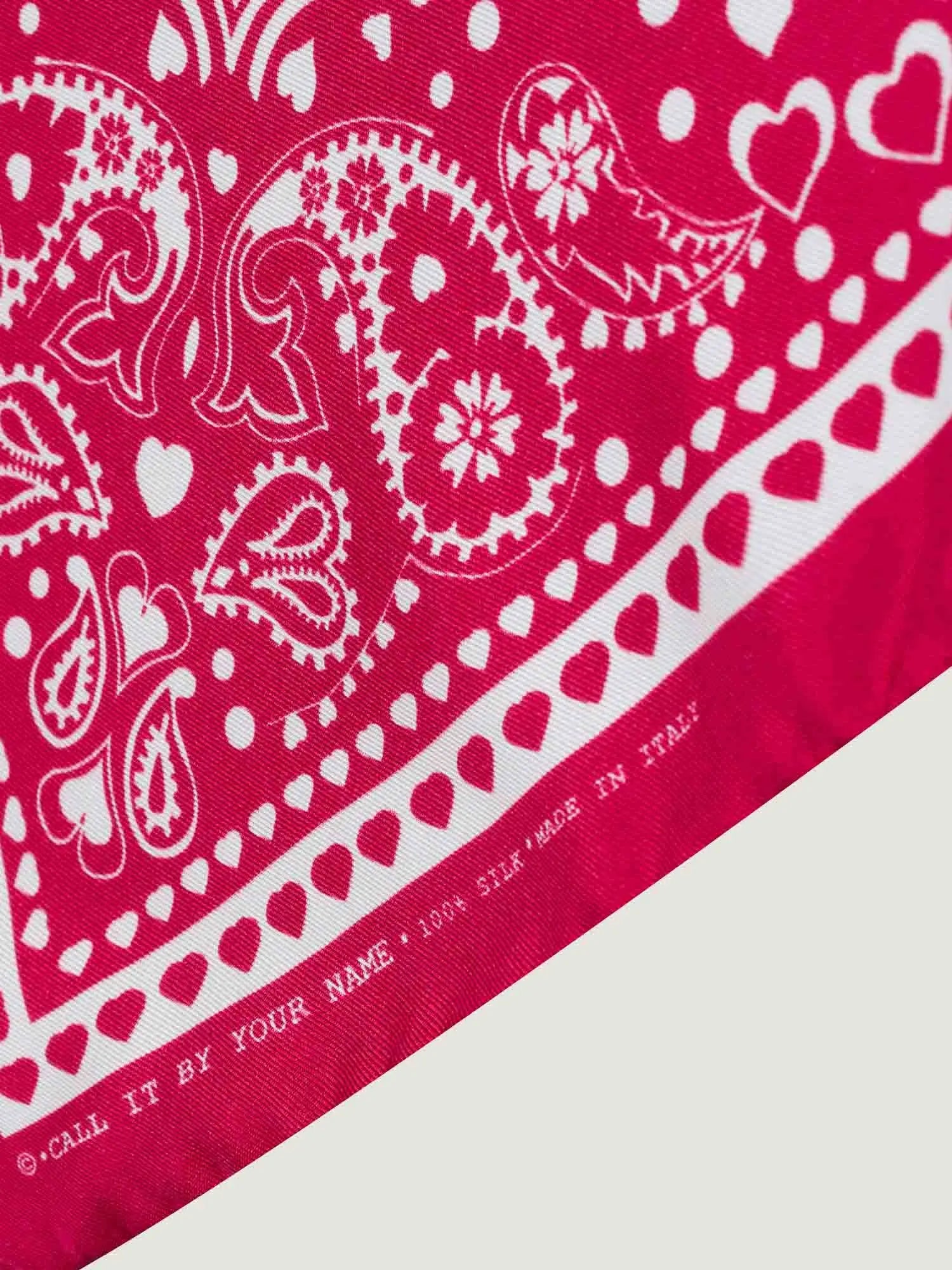 Silk bandana - RED MI COLAZON - Small Size