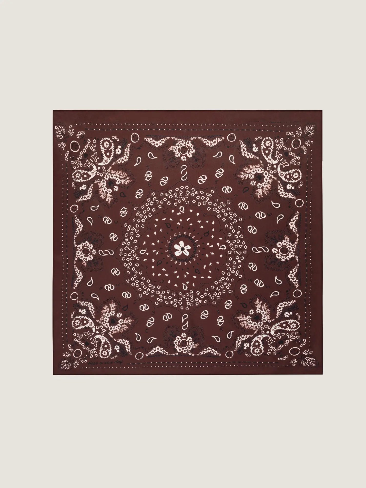 Silk Bandana - BROWN - Small Size