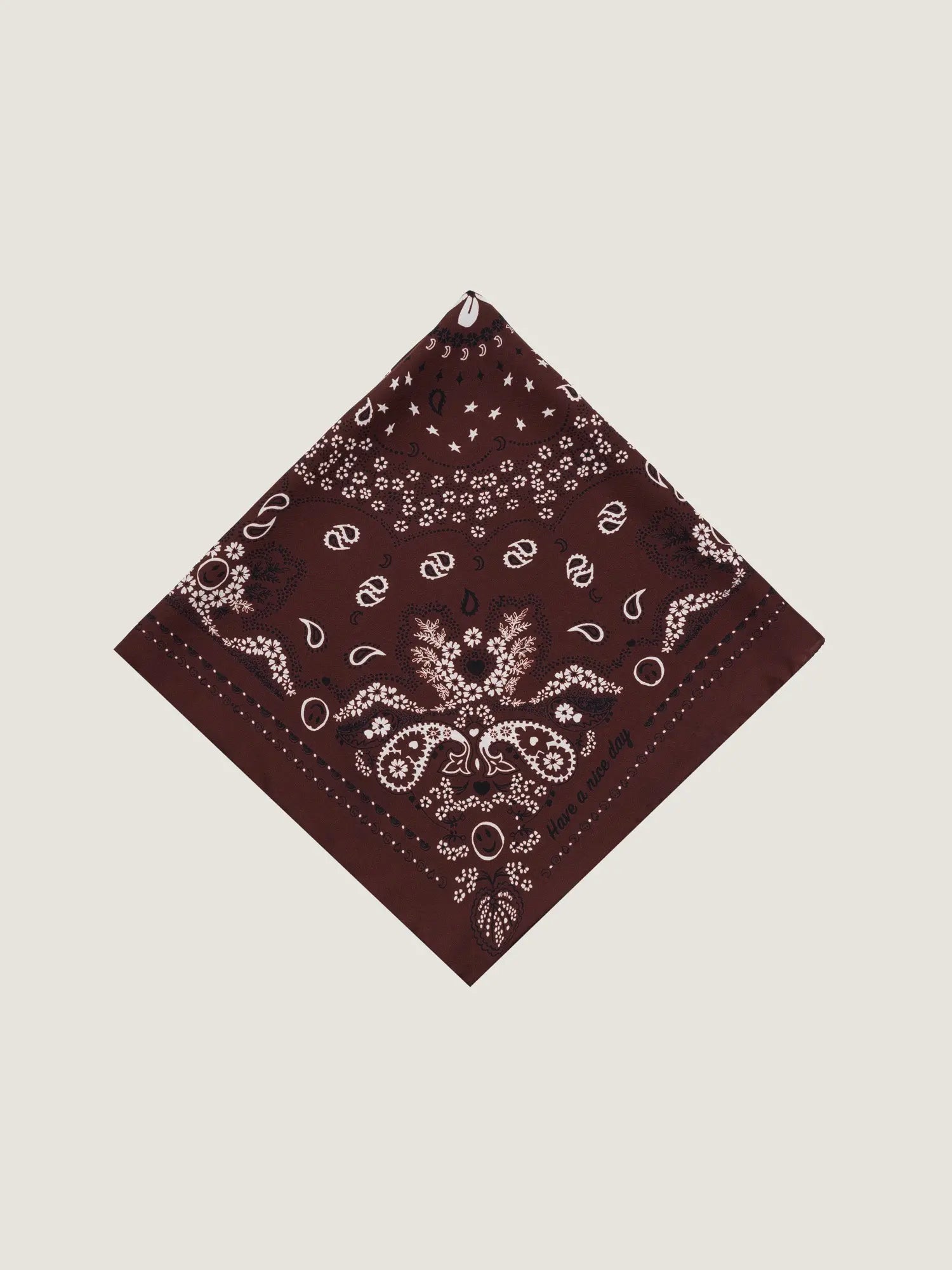 Silk Bandana - BROWN - Small Size