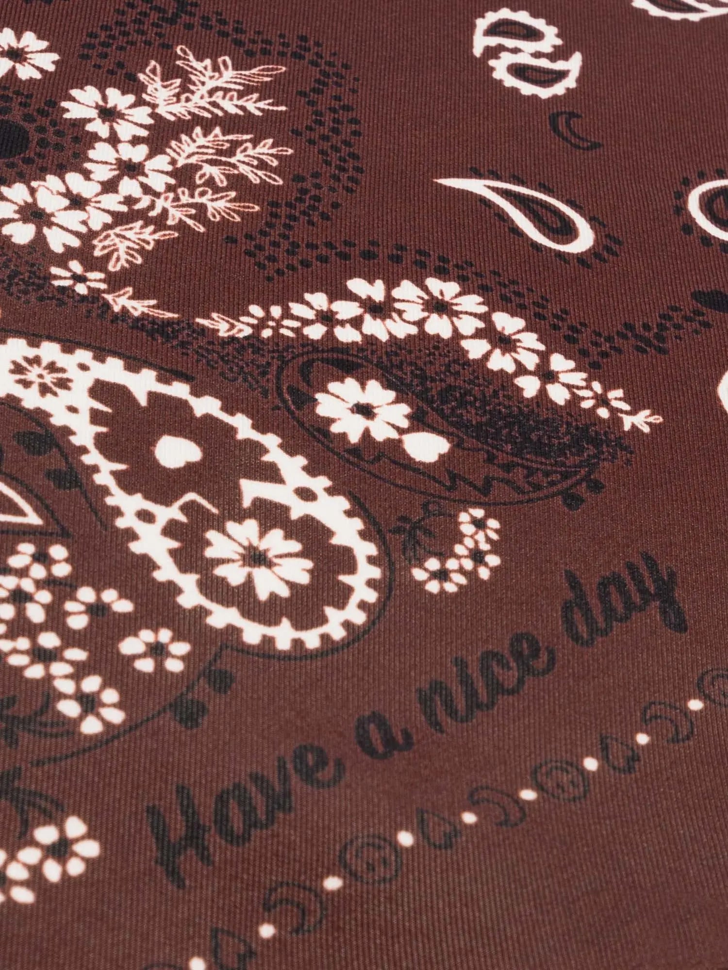 Silk Bandana - BROWN - Small Size