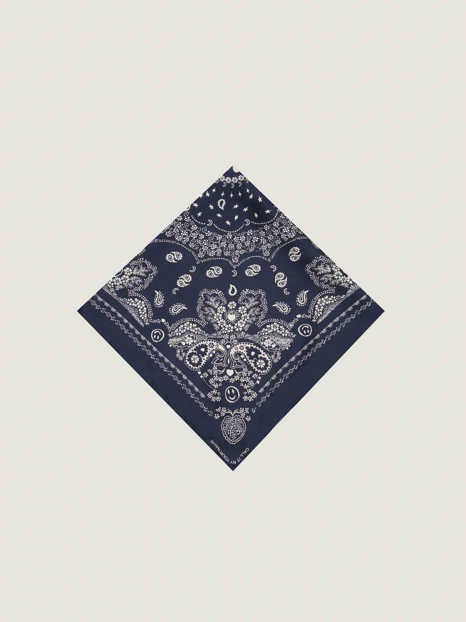 Silk Bandana - NAVY - Small Size