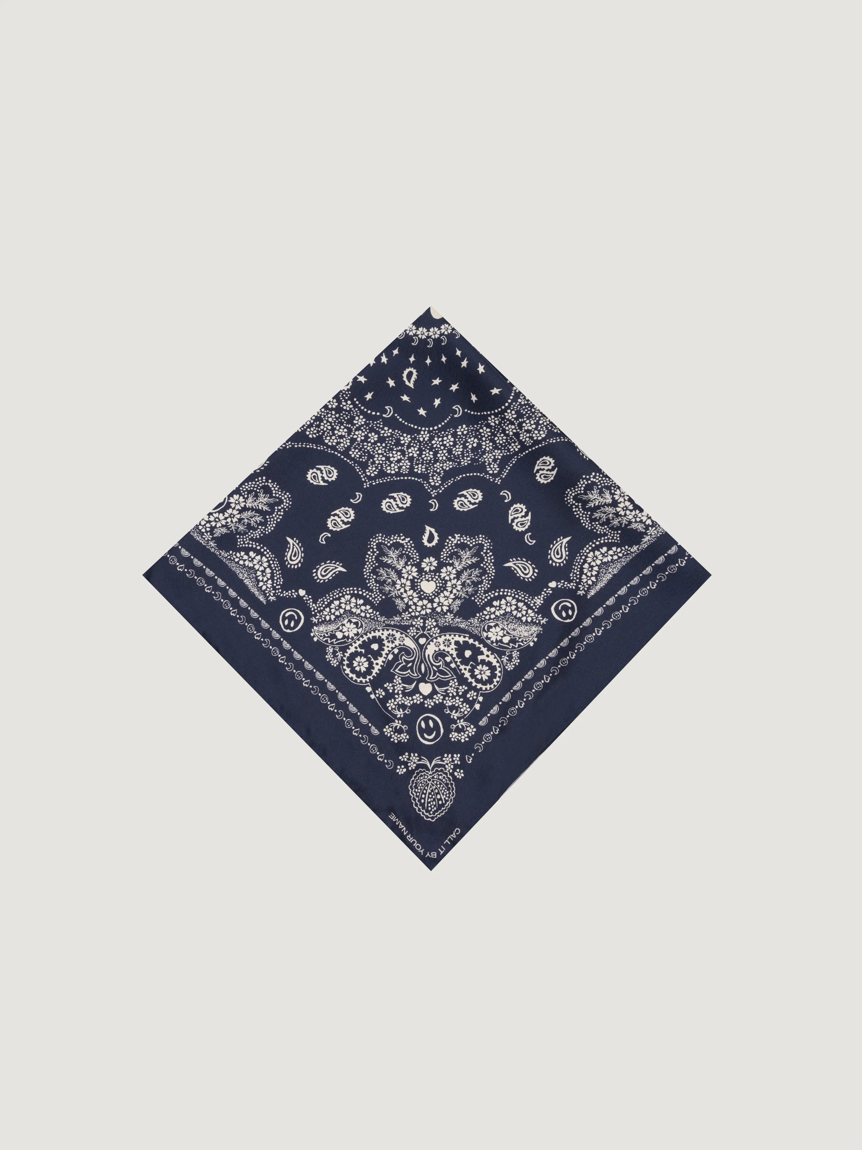 Silk Bandana - NAVY - Small Size