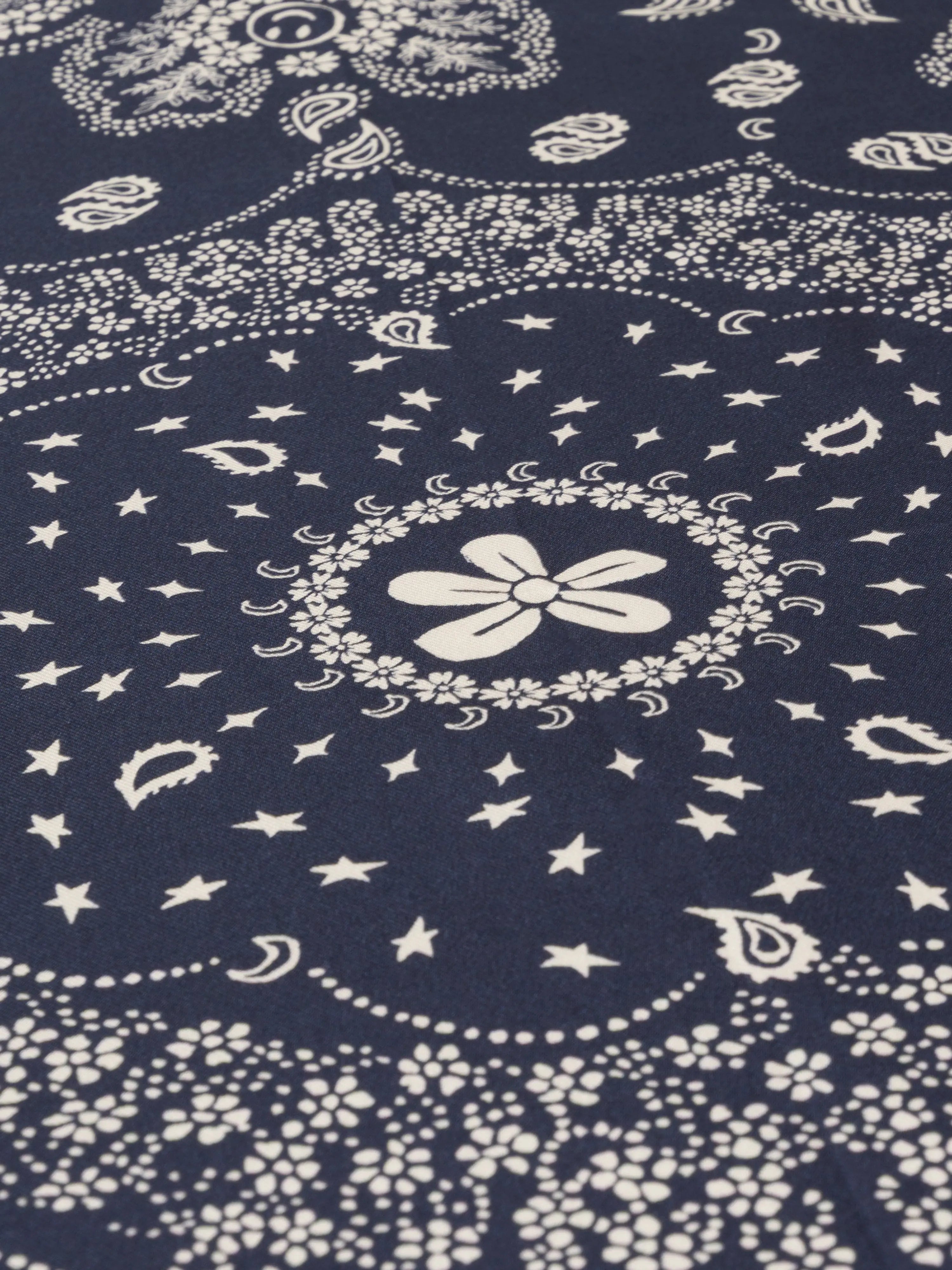 Silk Bandana - NAVY - Small Size