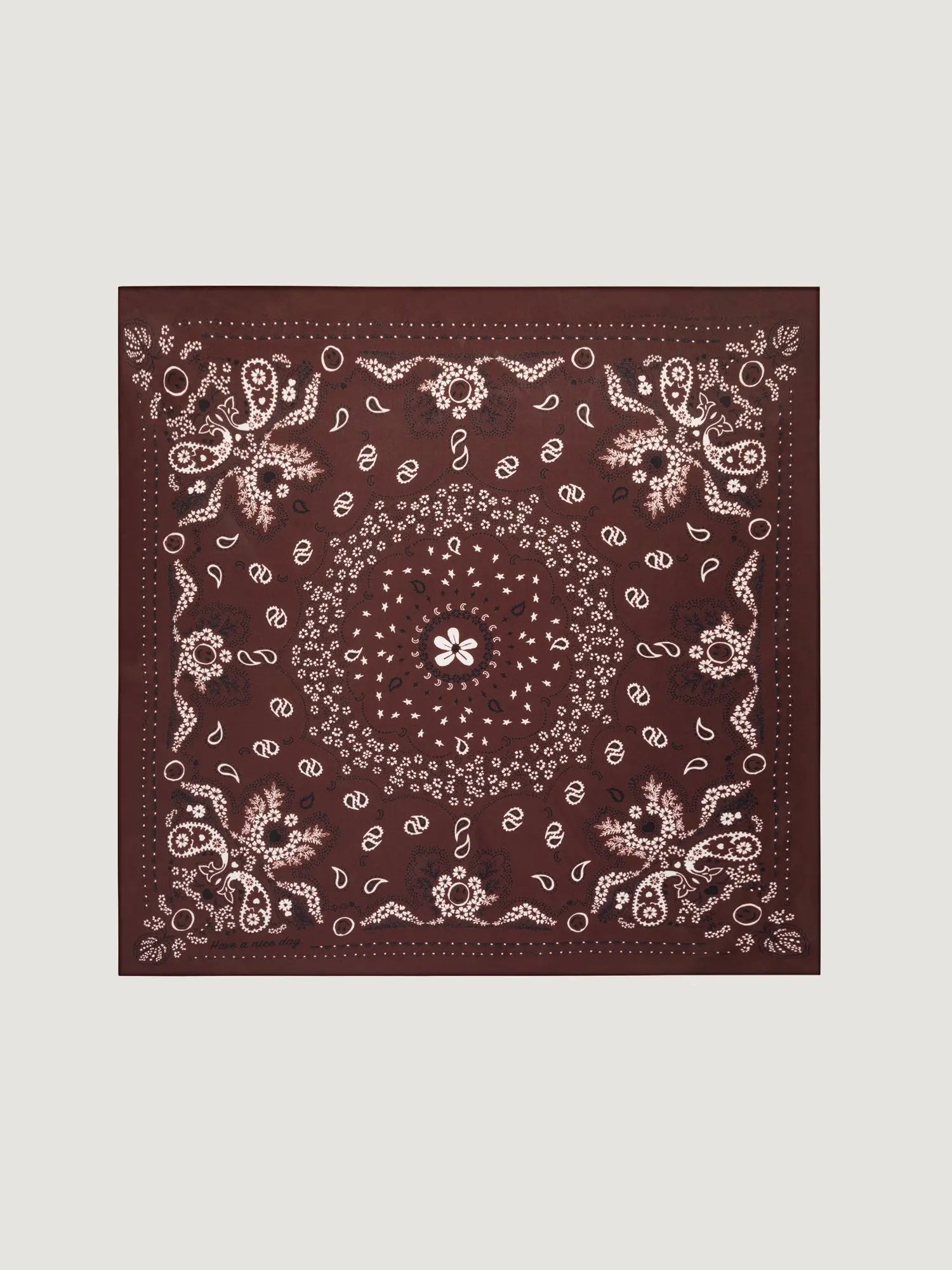Bandana en Soie - MARRON - Petit Modèle