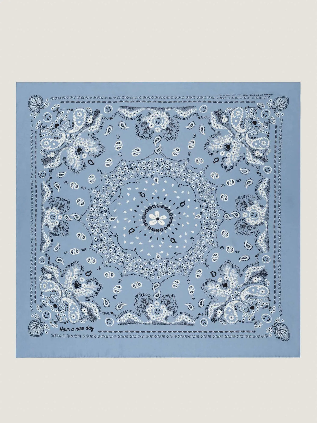 Bandana Classique en Soie - CHAMBRAY - Grand Modèle